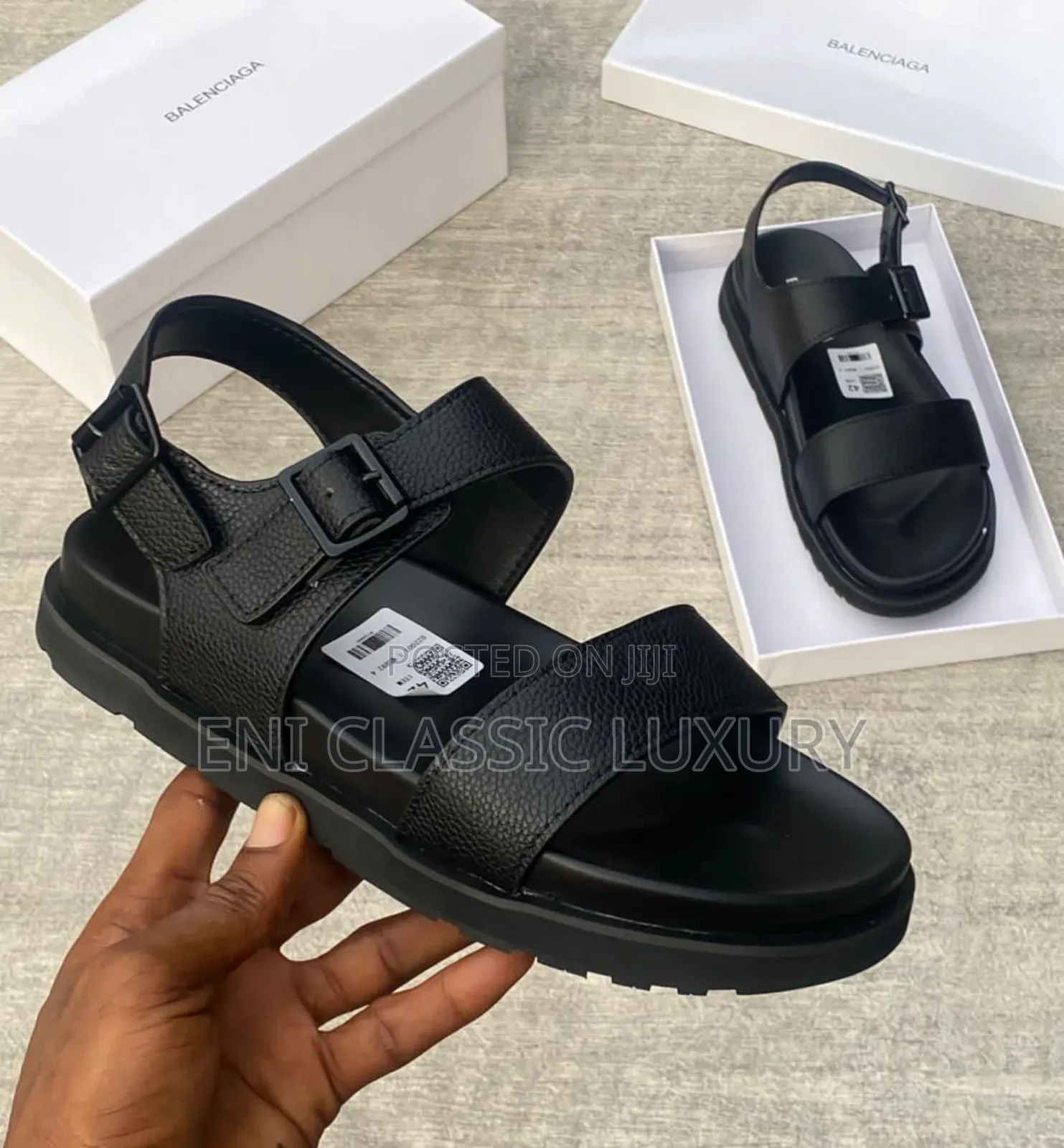 Best Quality Luxury Men's Sandals Balenciaga Well Banded Package