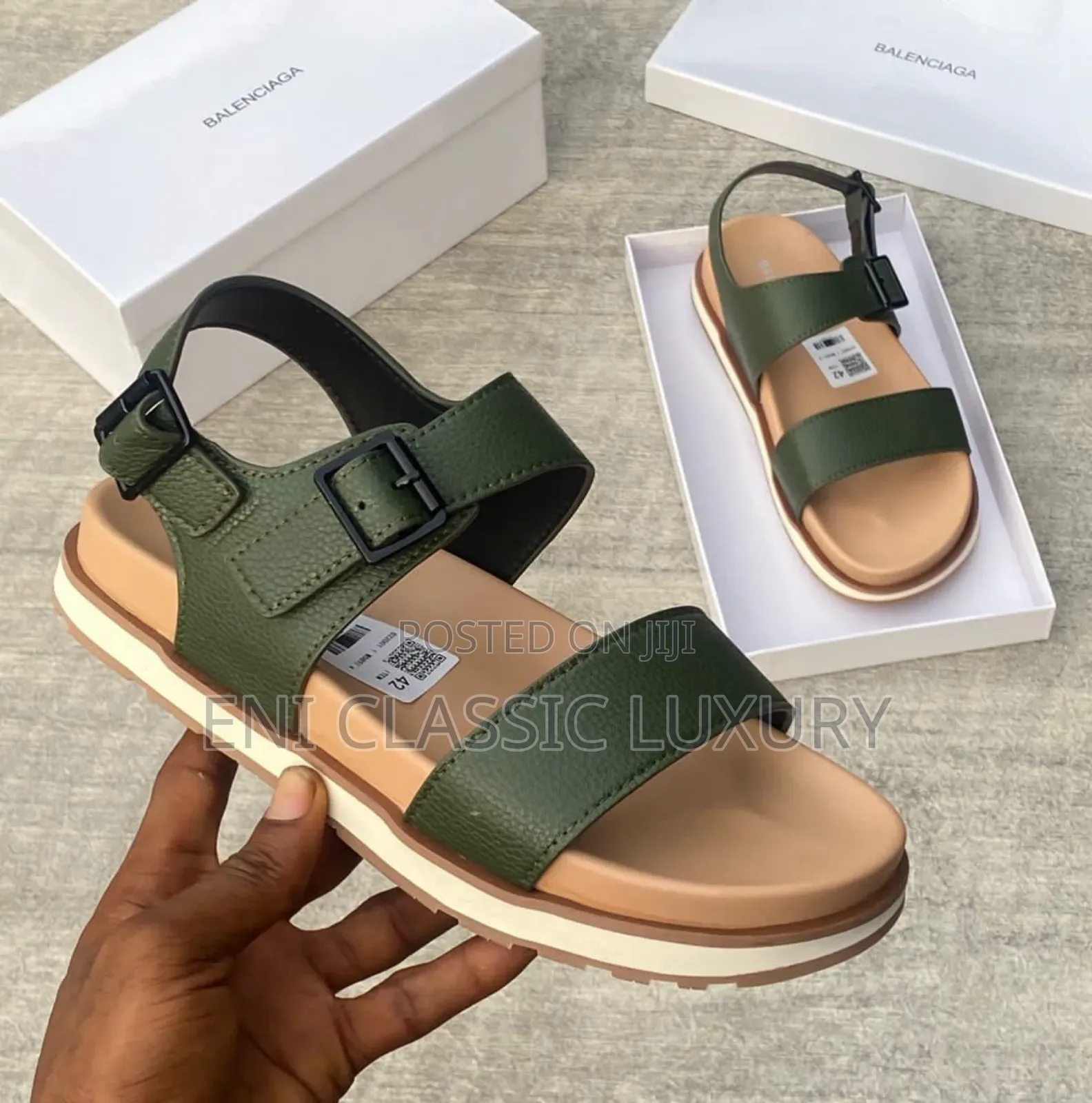 Best Quality Luxury Men's Sandals Balenciaga Well Banded Package