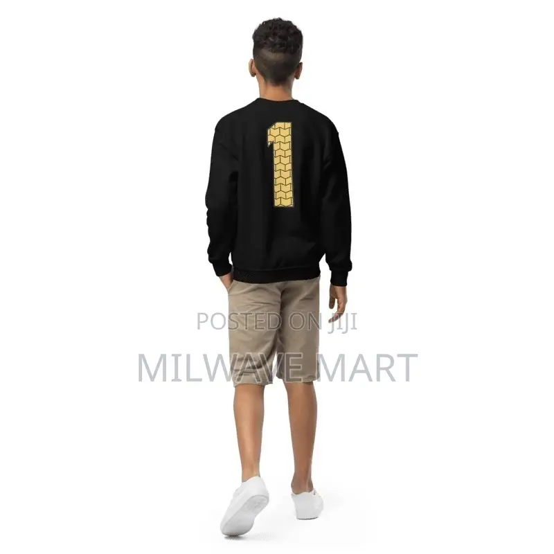 Black Streetwear Crewneck Sweatshirt – Premium Cotton (Unisex)