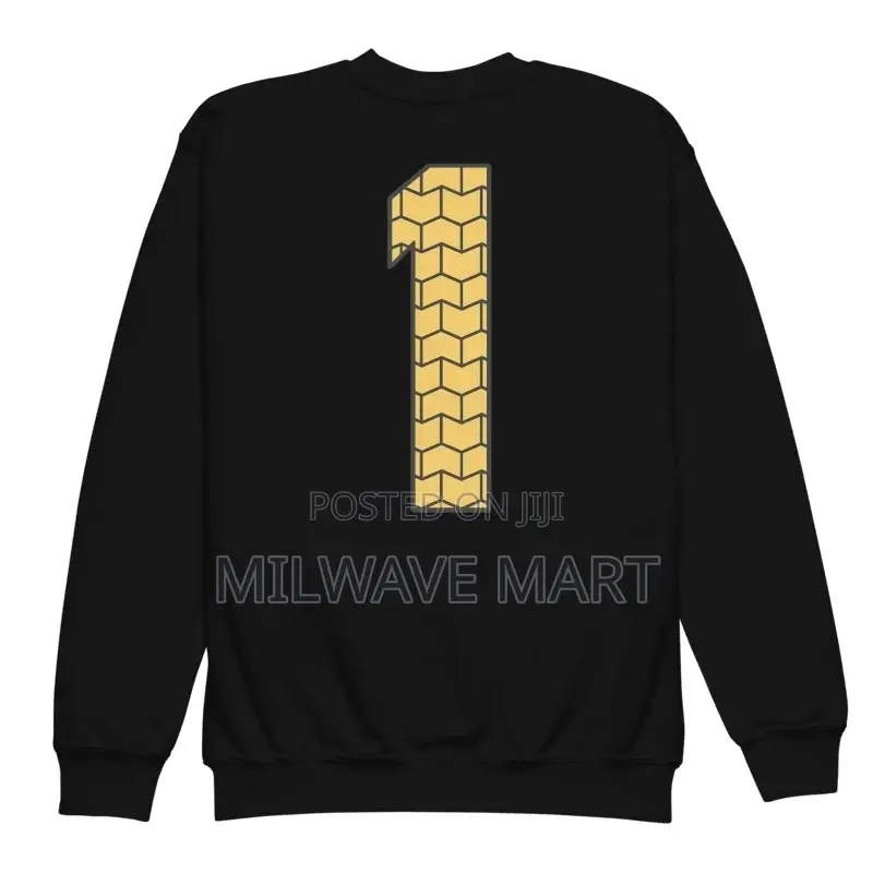 Black Streetwear Crewneck Sweatshirt – Premium Cotton (Unisex)