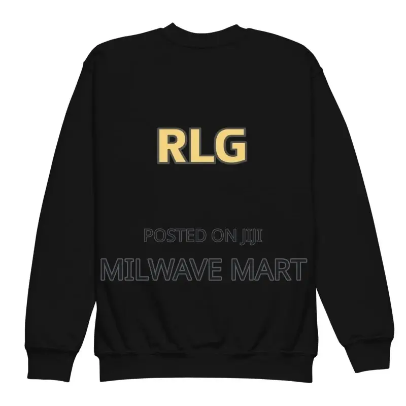 Black Streetwear Crewneck Sweatshirt – Premium Cotton (Unisex)