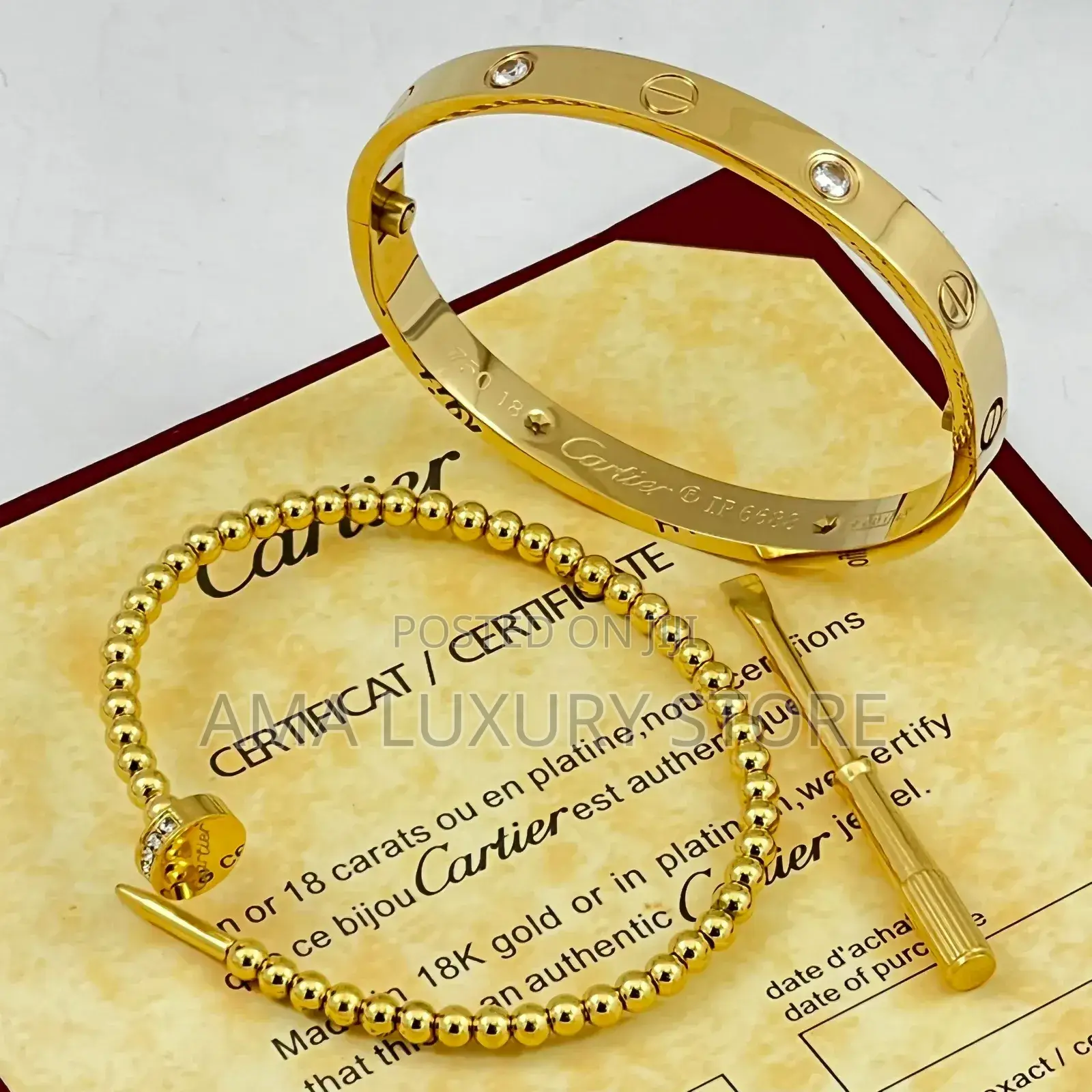 Cartier Luxury Stainless Steel Wrist Bracelets N40k Each