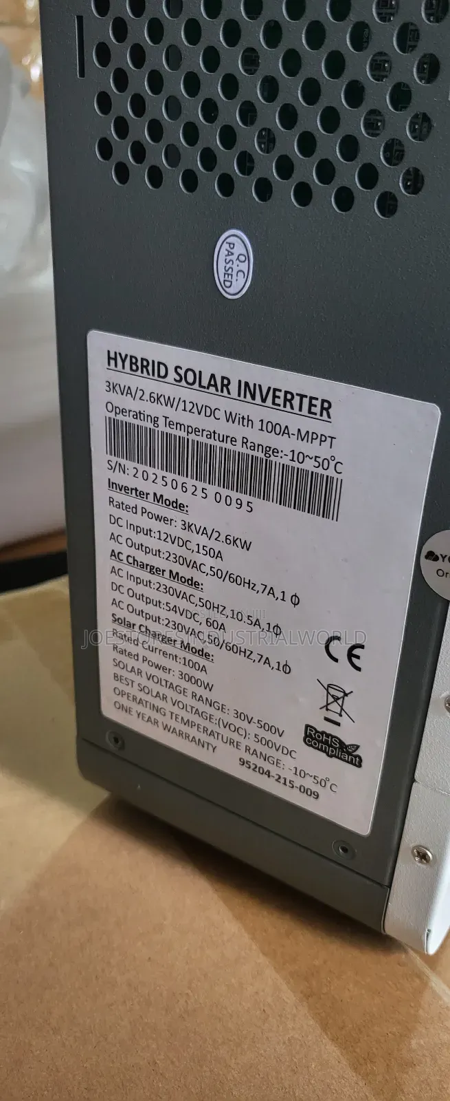 Yohako 3kva 12v Hybrid Inverter