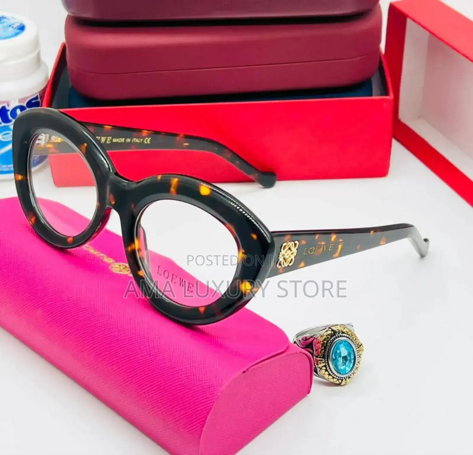 Loewe Luxury Transparent Clear Lense Female Glasses