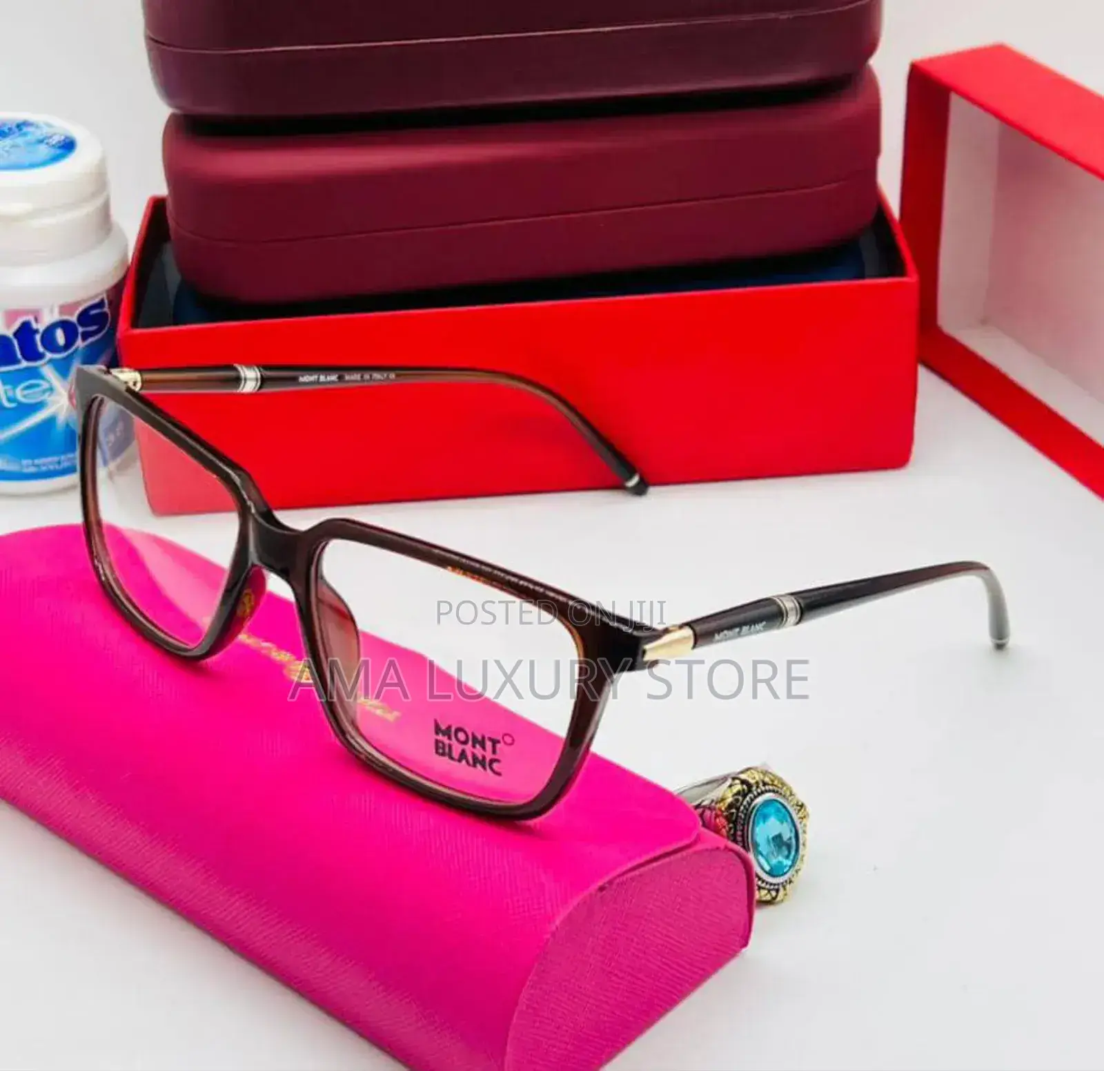 Mont Blanc Luxury Transparent Clear Lense Glasses