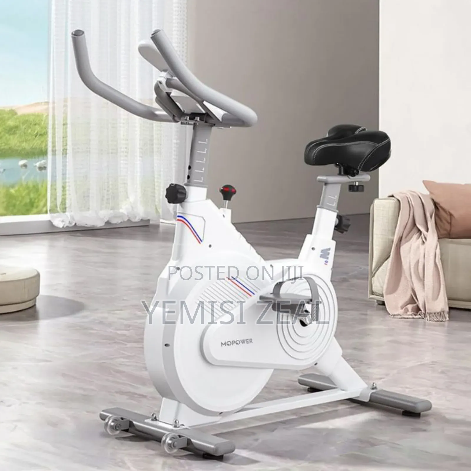 American Fitness White Spinning Bike With 150kg User Weight