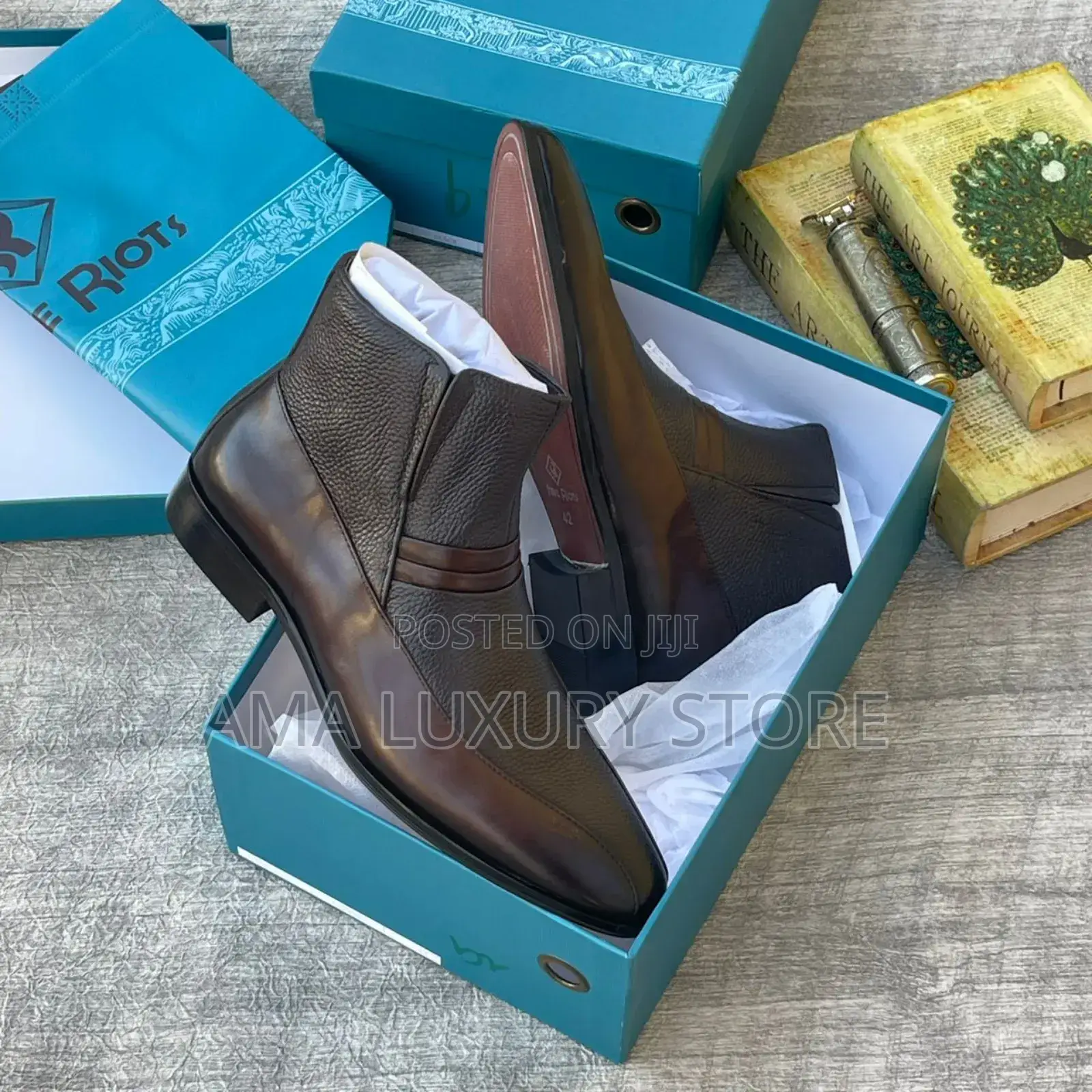 Steve Riots Genuine Leather Luxury Designer Men's Boots