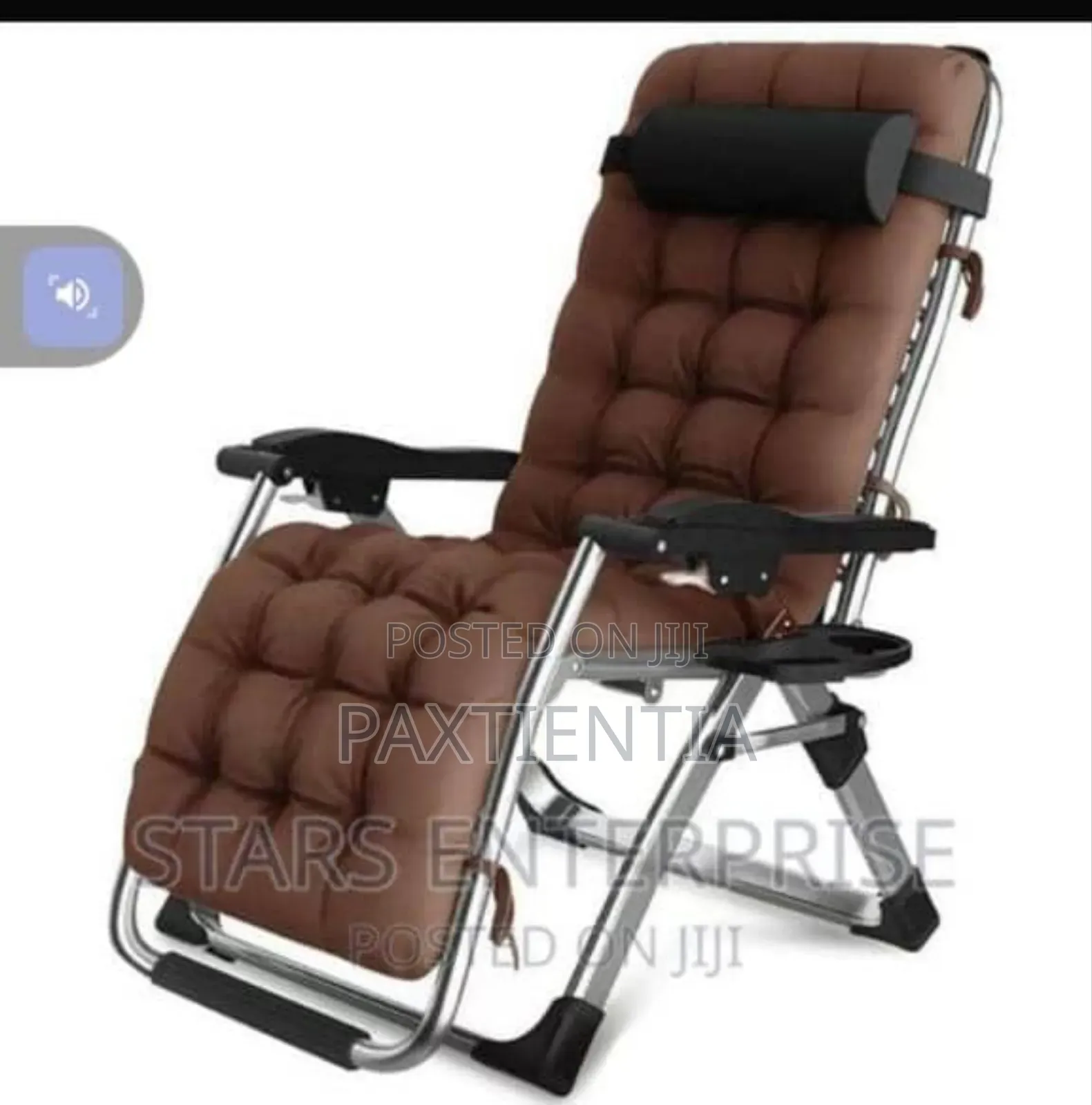 Foldable Coffee Coloured Bed / Chair