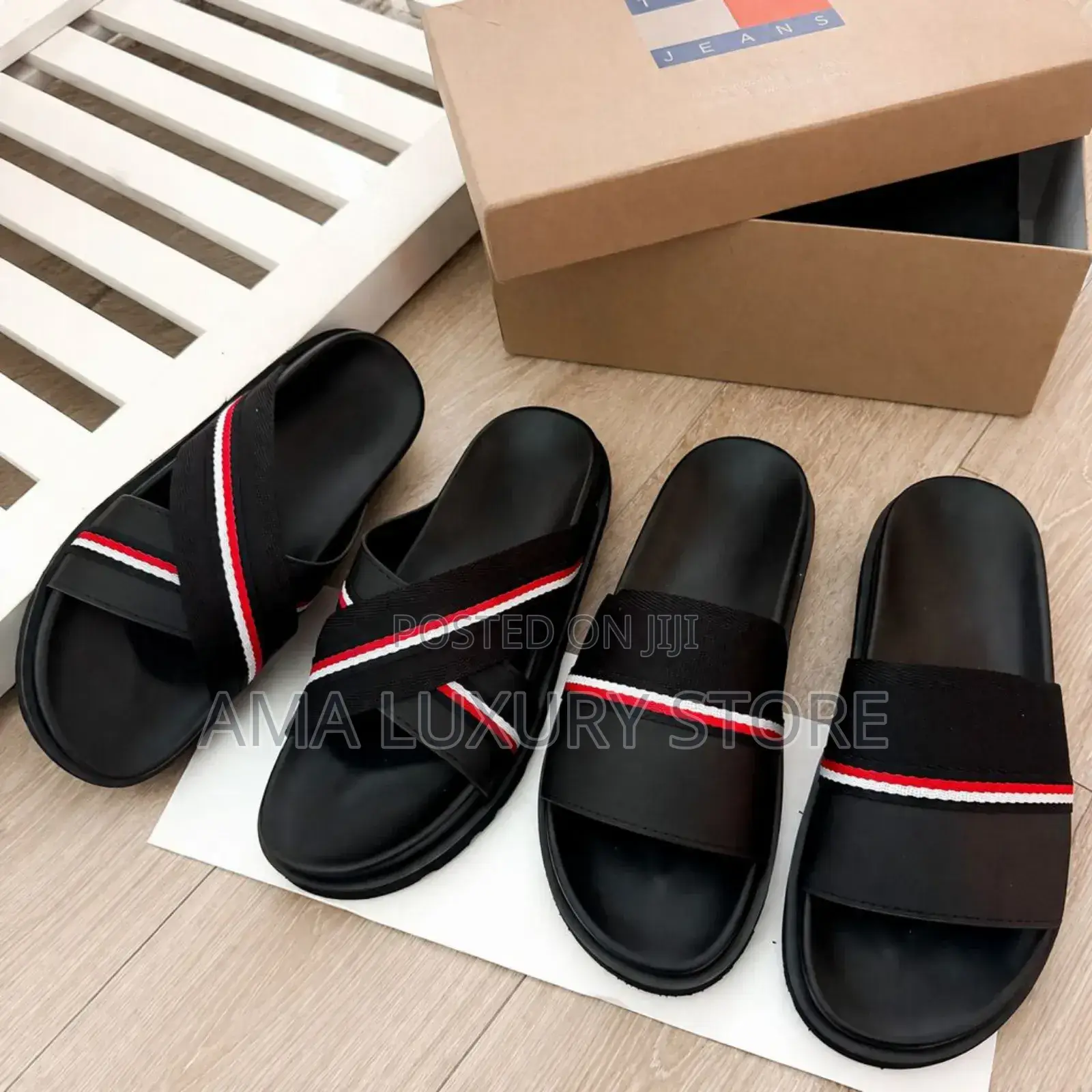 Tommy Hilfiger Luxury Designer Men's Slippers