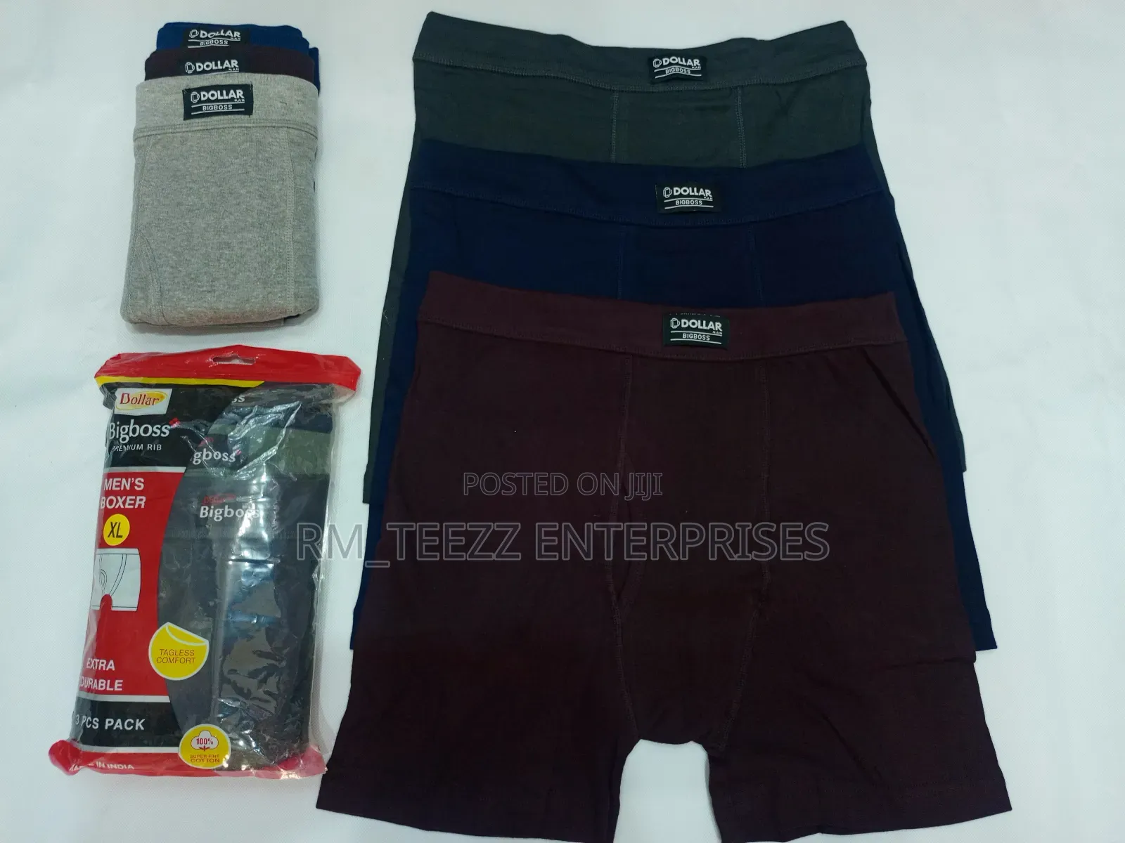 3in1 Dollar Man Big Boss Men's Durable Lycra Boxers
