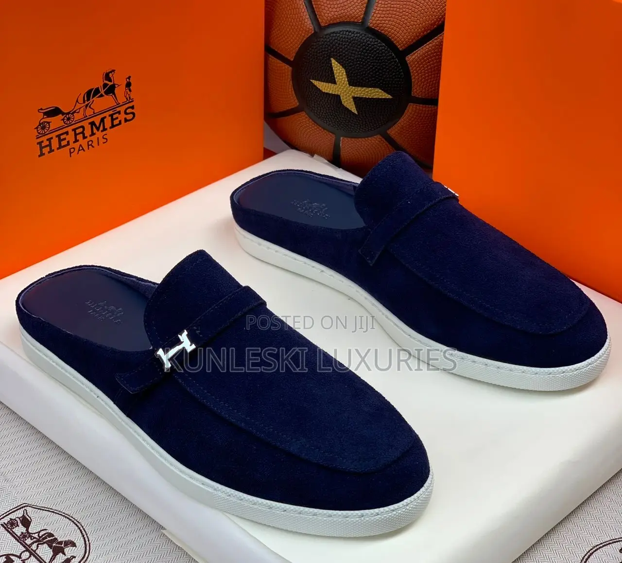 Original Hermes Men Suede Half Shoes in 3 Colors