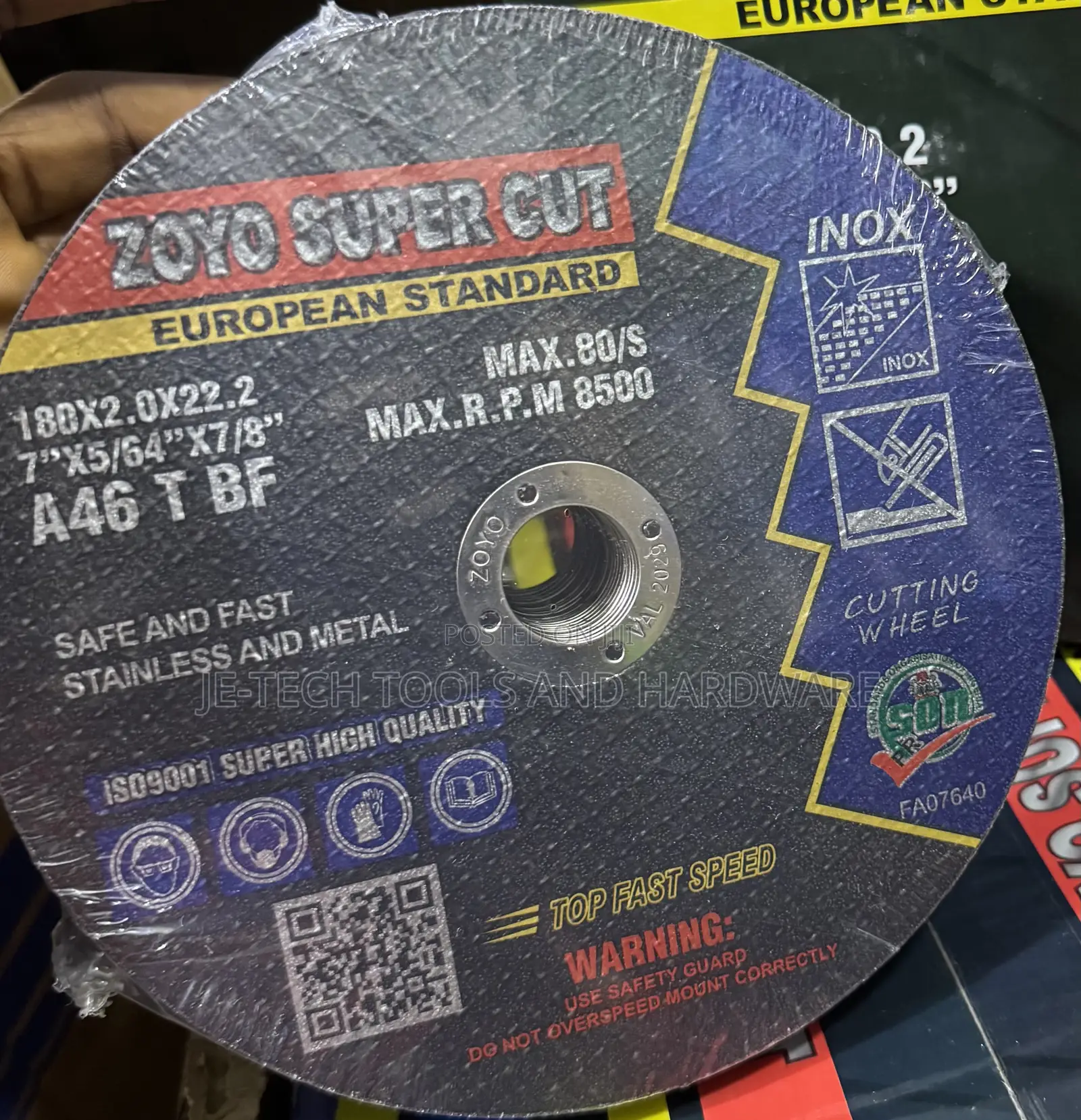 Zoyo Super Cut European Standard Cutting Disc 7”