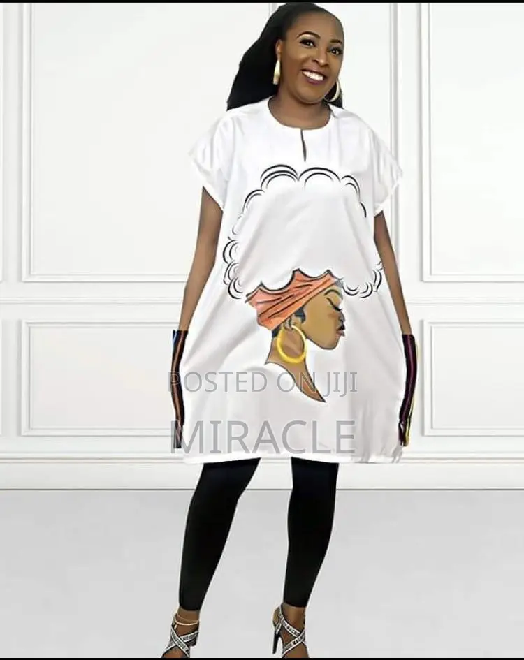 Plain Danshiki With Artwork for Women– Traditional African Design