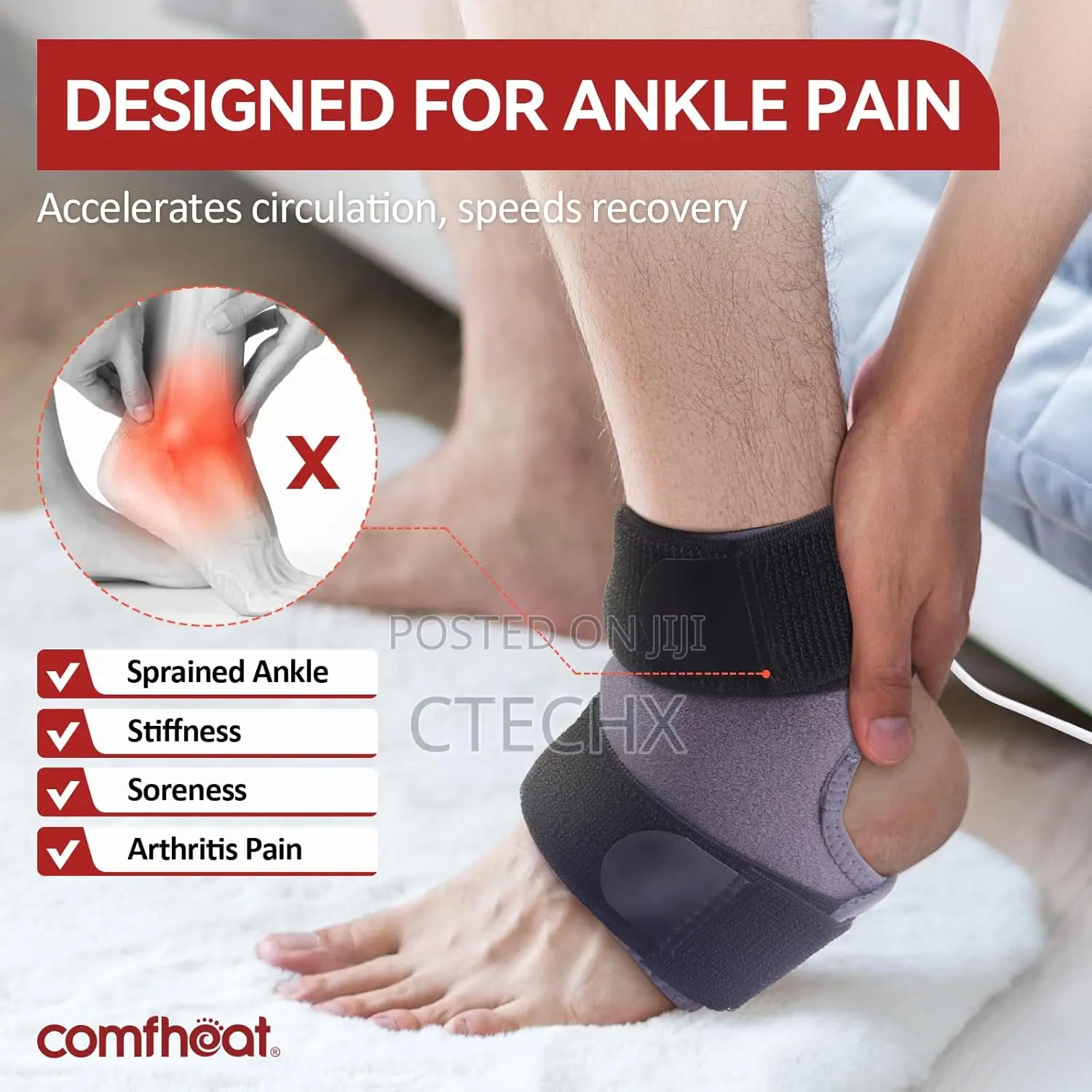 Ankle Heat Wrap for Arthritis Pain Relief, Usb Ankle Heating Pad