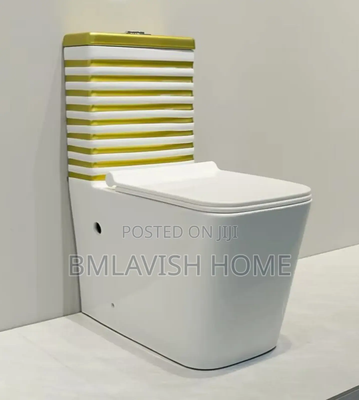 Zebra Gold Water Closet Set With Suspended Wash Hand Basin