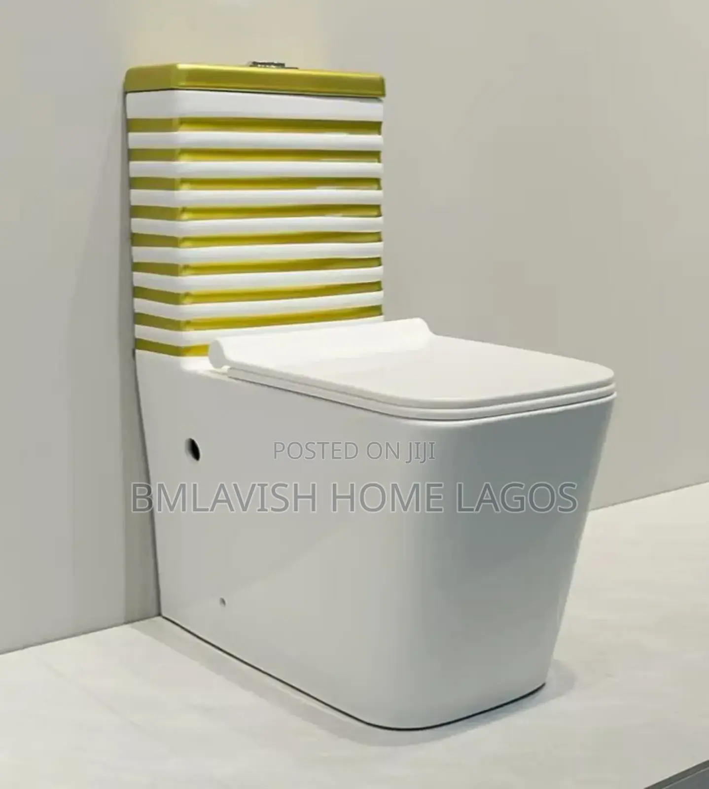 Zebra Gold Water Closet Set With Suspended Wash Hand Basin