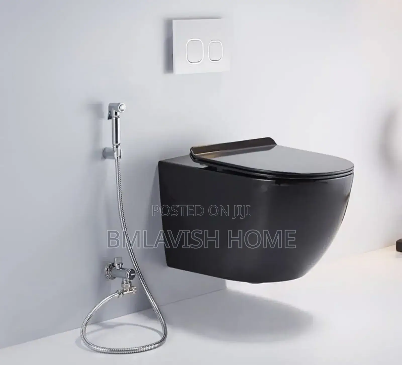 Black Concealed Water Closet Set