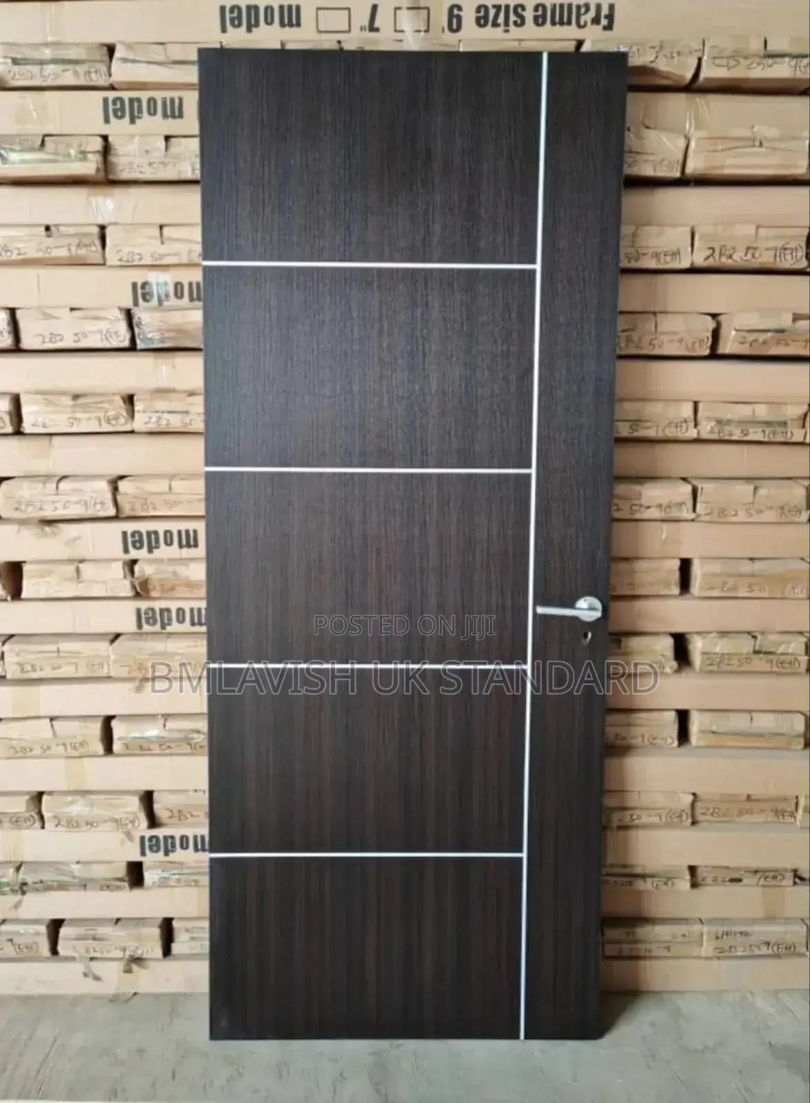 HDF Turkish Wooden Room Doors 3ft by 7ft With Frame and Locks