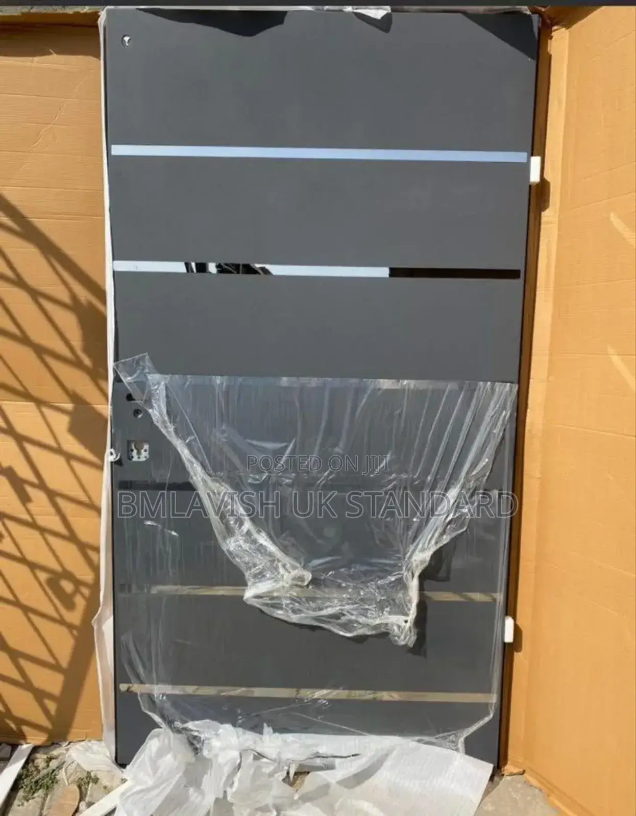 Israeli Modern Steel Security Entrance Door 4ft Single Opener
