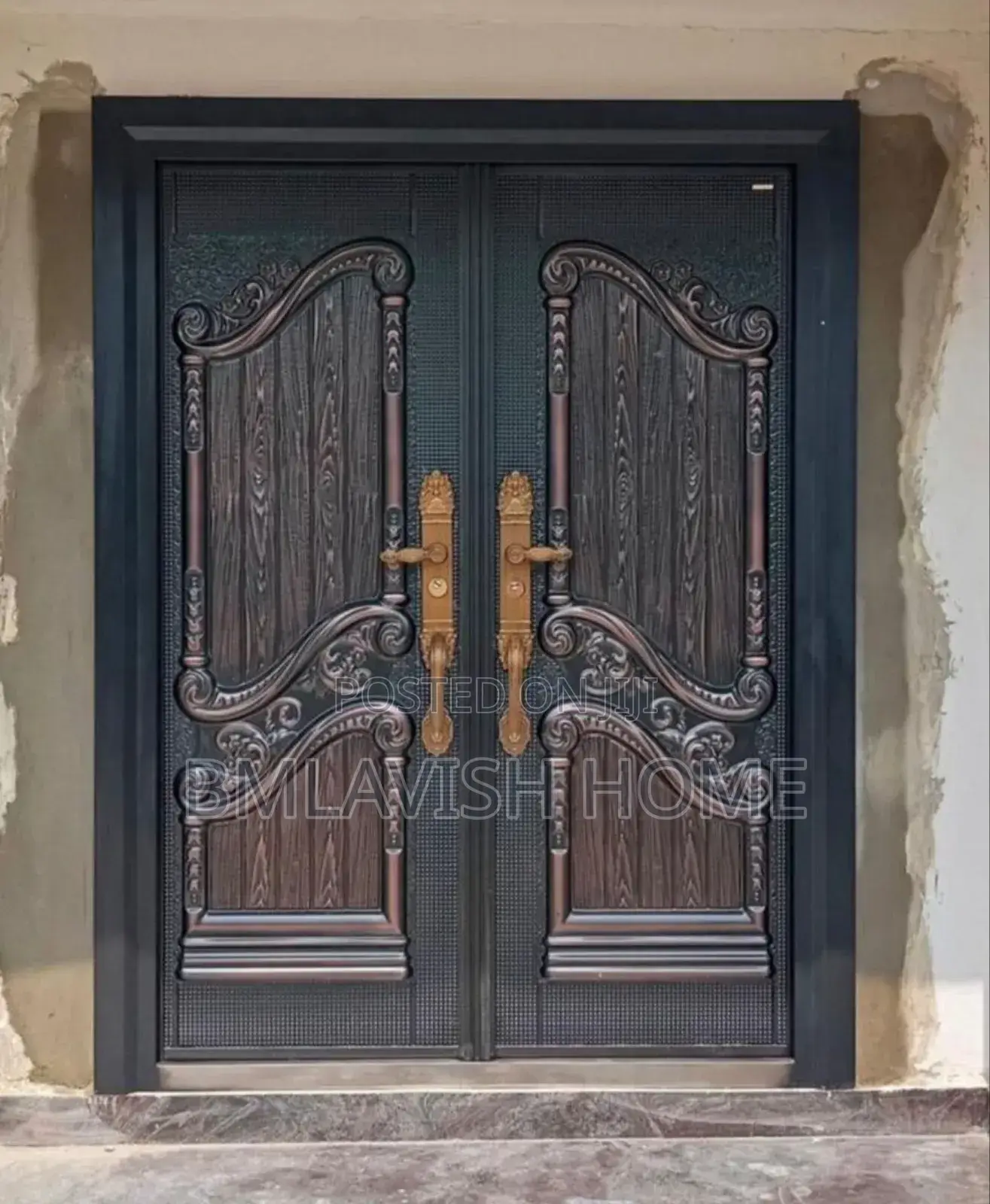 5ft German Cast Modern Security Copper Door