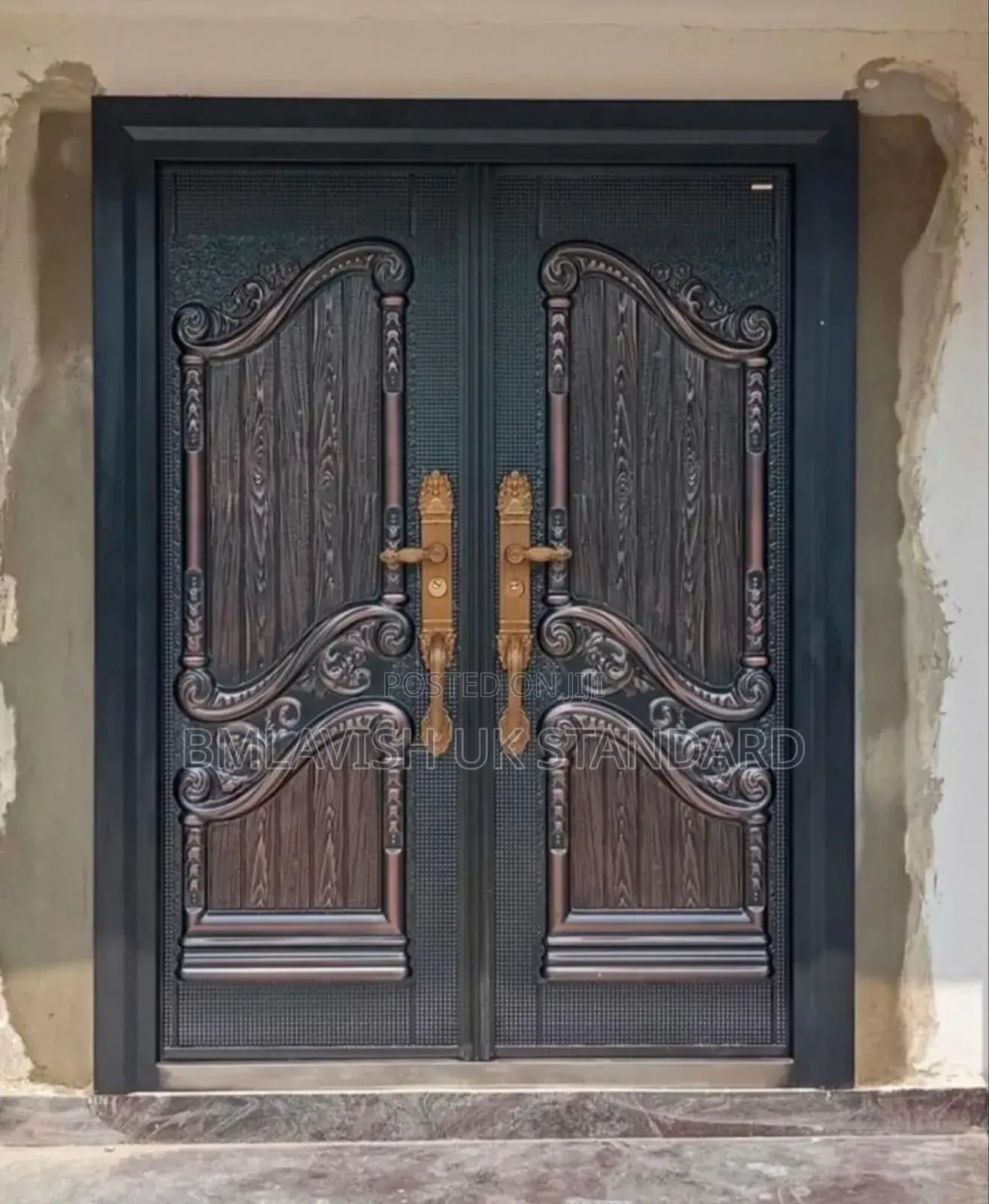 5ft German Cast Modern Security Copper Door