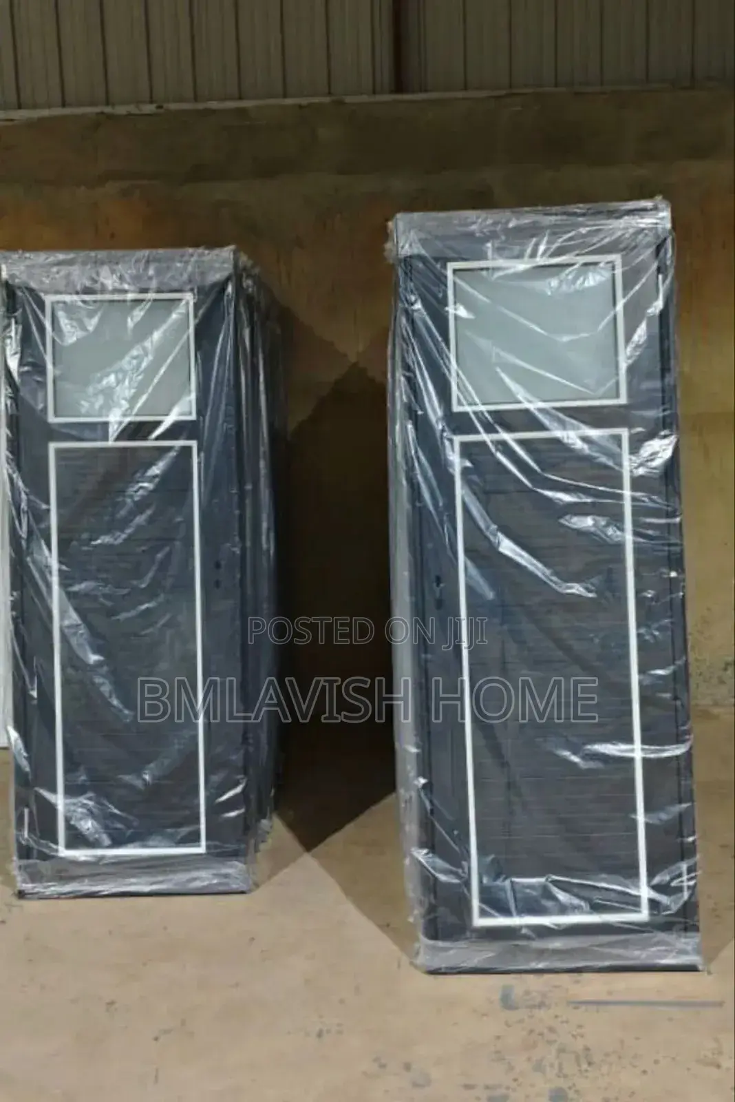 Black PVC Bathroom Door