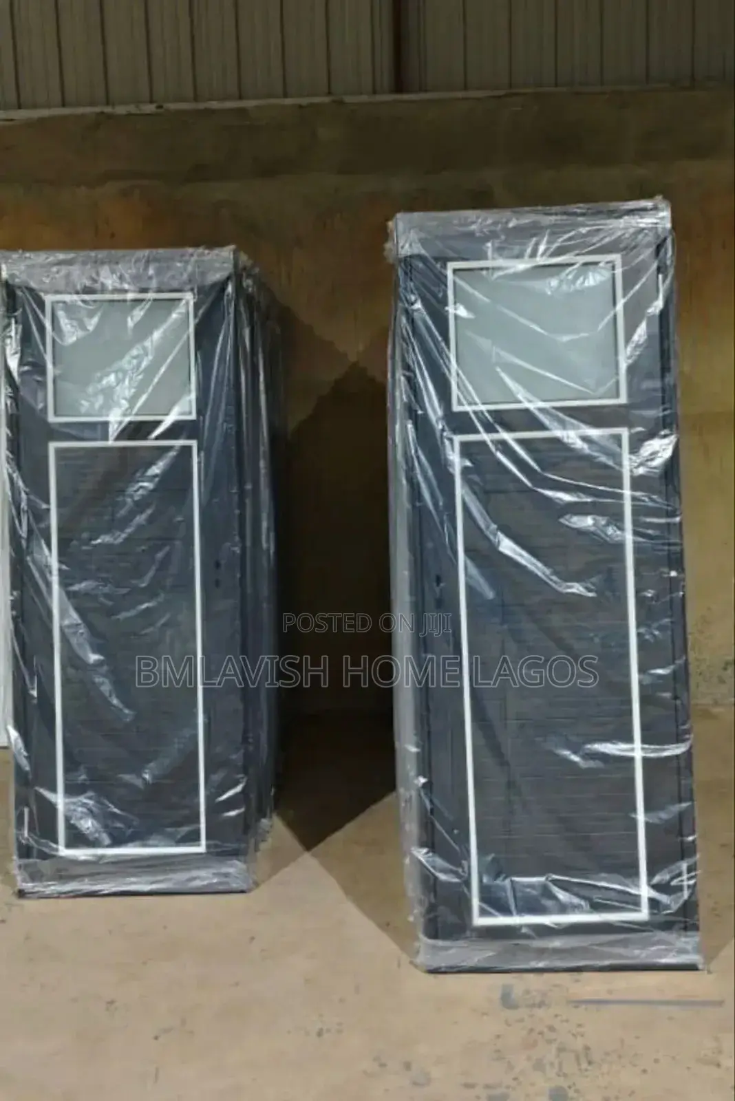 Black PVC Bathroom Door