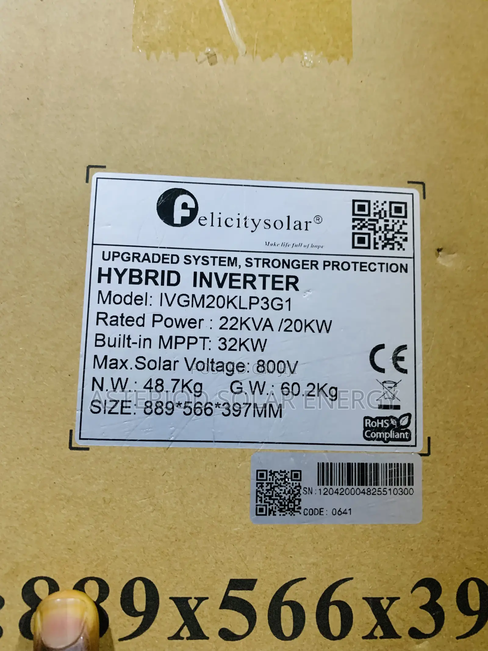 20kva 48v Felicity (Ivgm) Hybrid Inverter