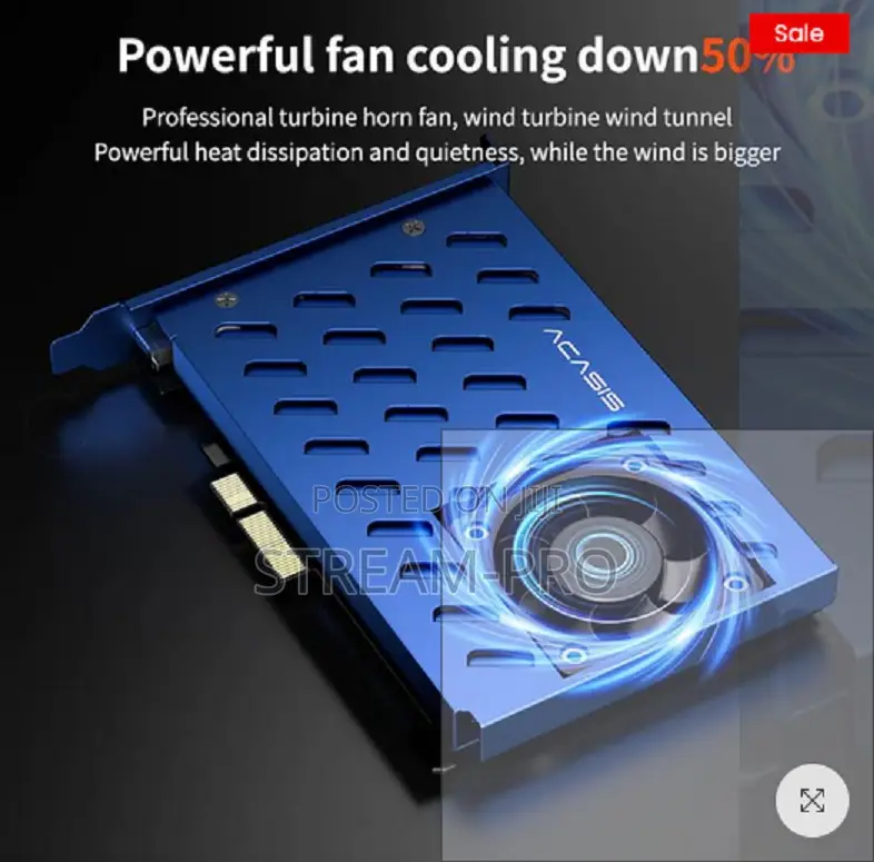 Acasis 4 Hdmi Pcie Video Capture Card 1080p 60fps With Built-in Fan