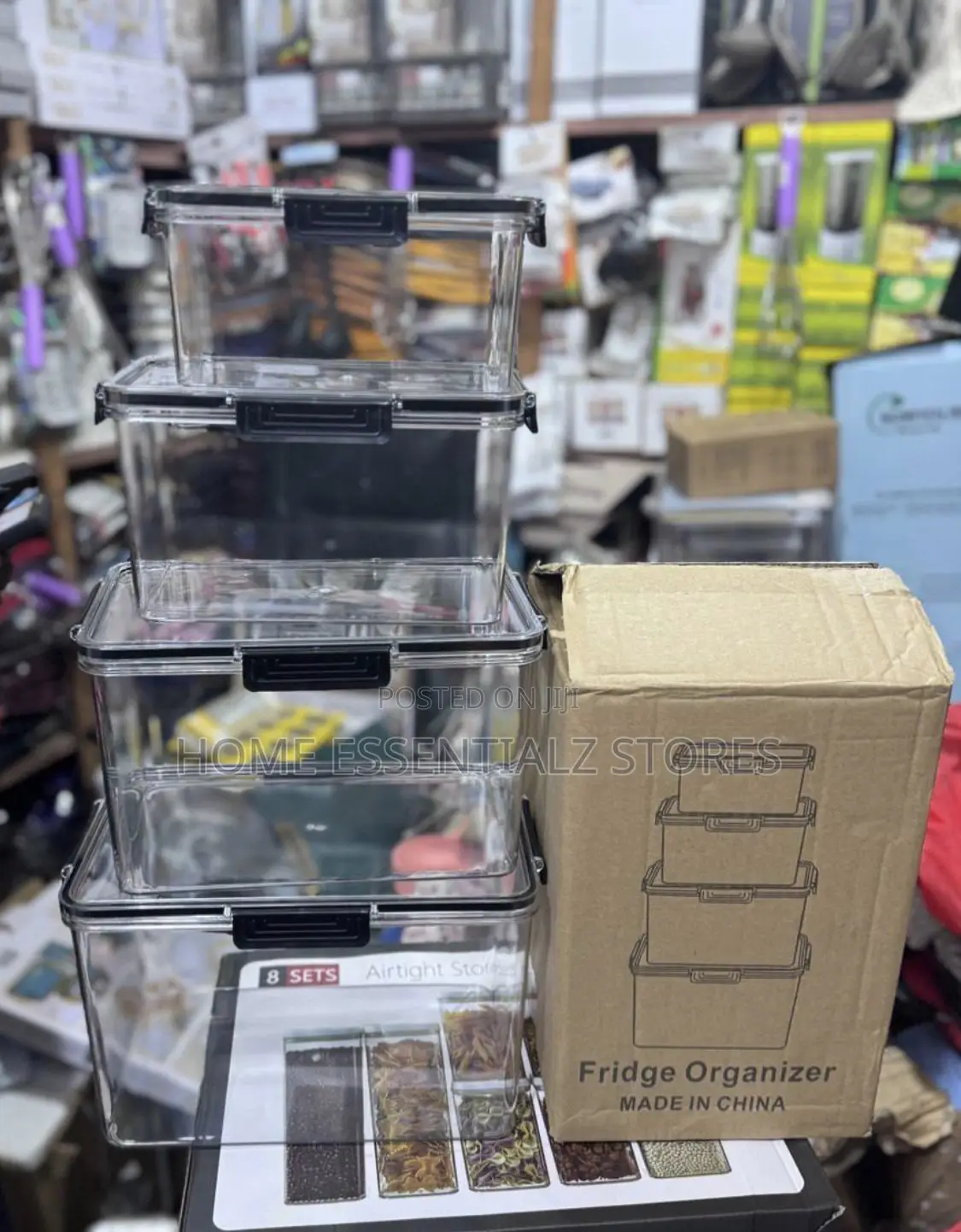 Acrylic Fridge Organizer - Food Storage Container Set (4pcs)