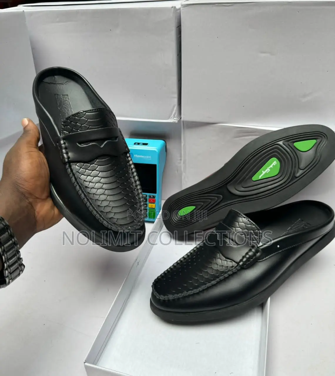 Salvatore Ferragamo Pure Leather Half Shoes