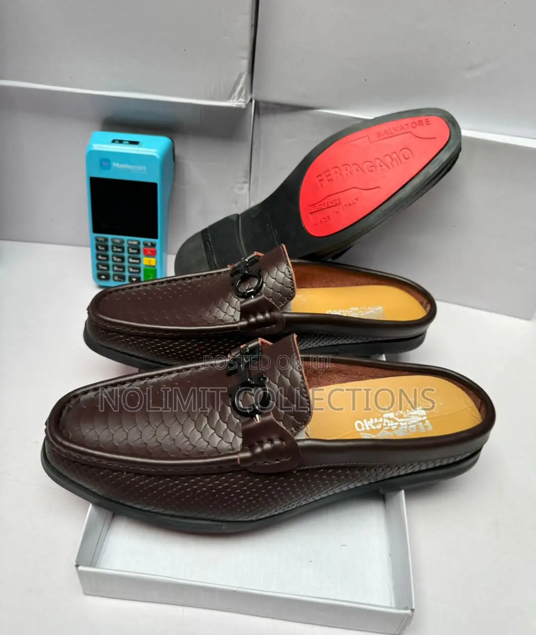 Salvatore Ferragamo Pure Leather Half Shoes