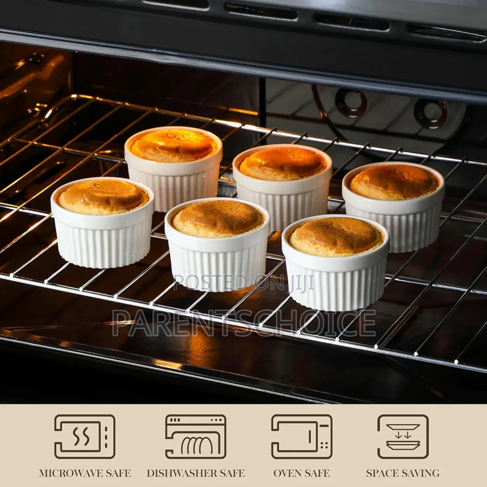 Quality Ceramic White Dessert, Sauce Ramekins Bowls - 12pcs