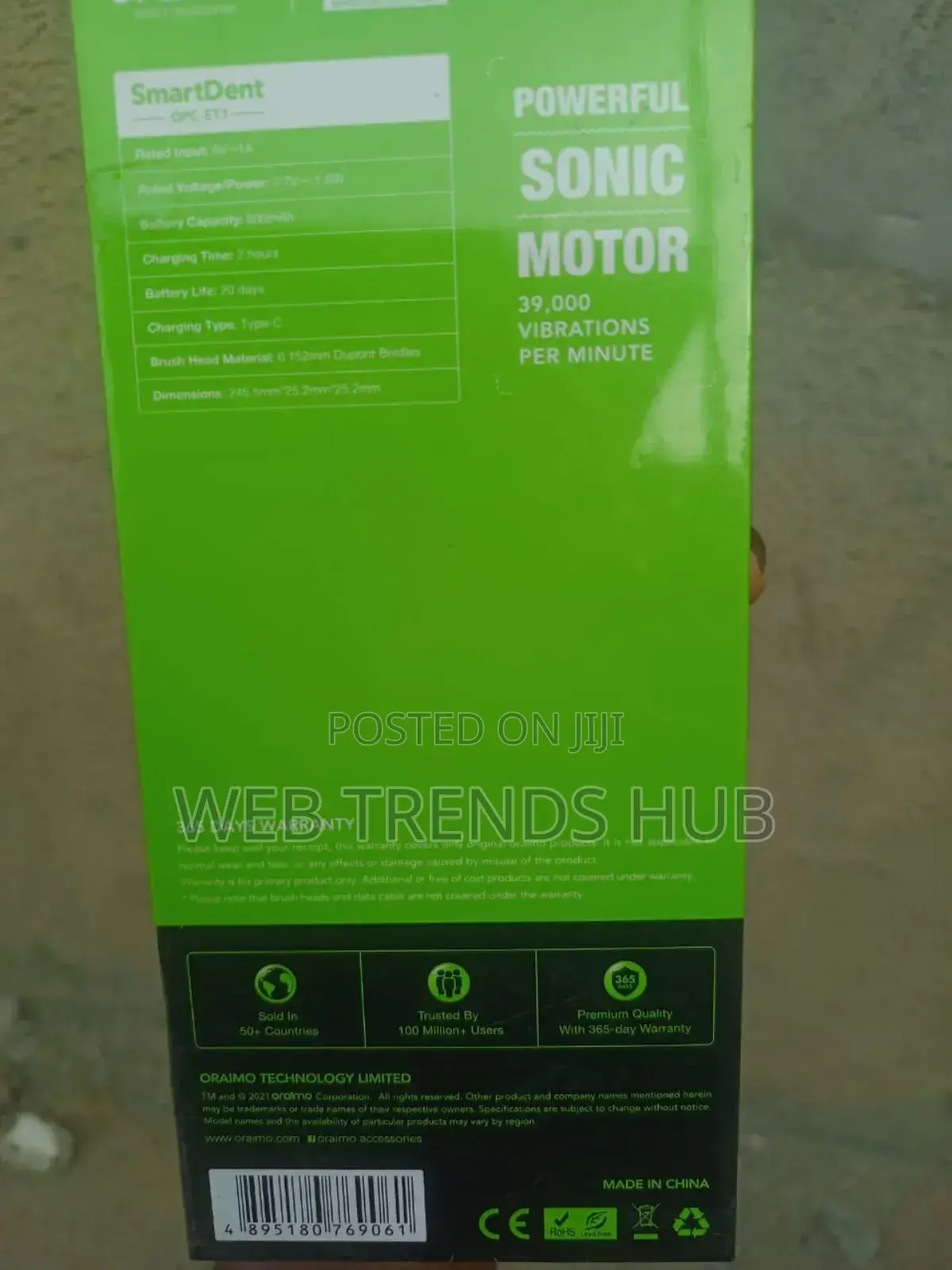 ​Brand New Oraimo Smartdent Electric Toothbrush (Opc-Et1)