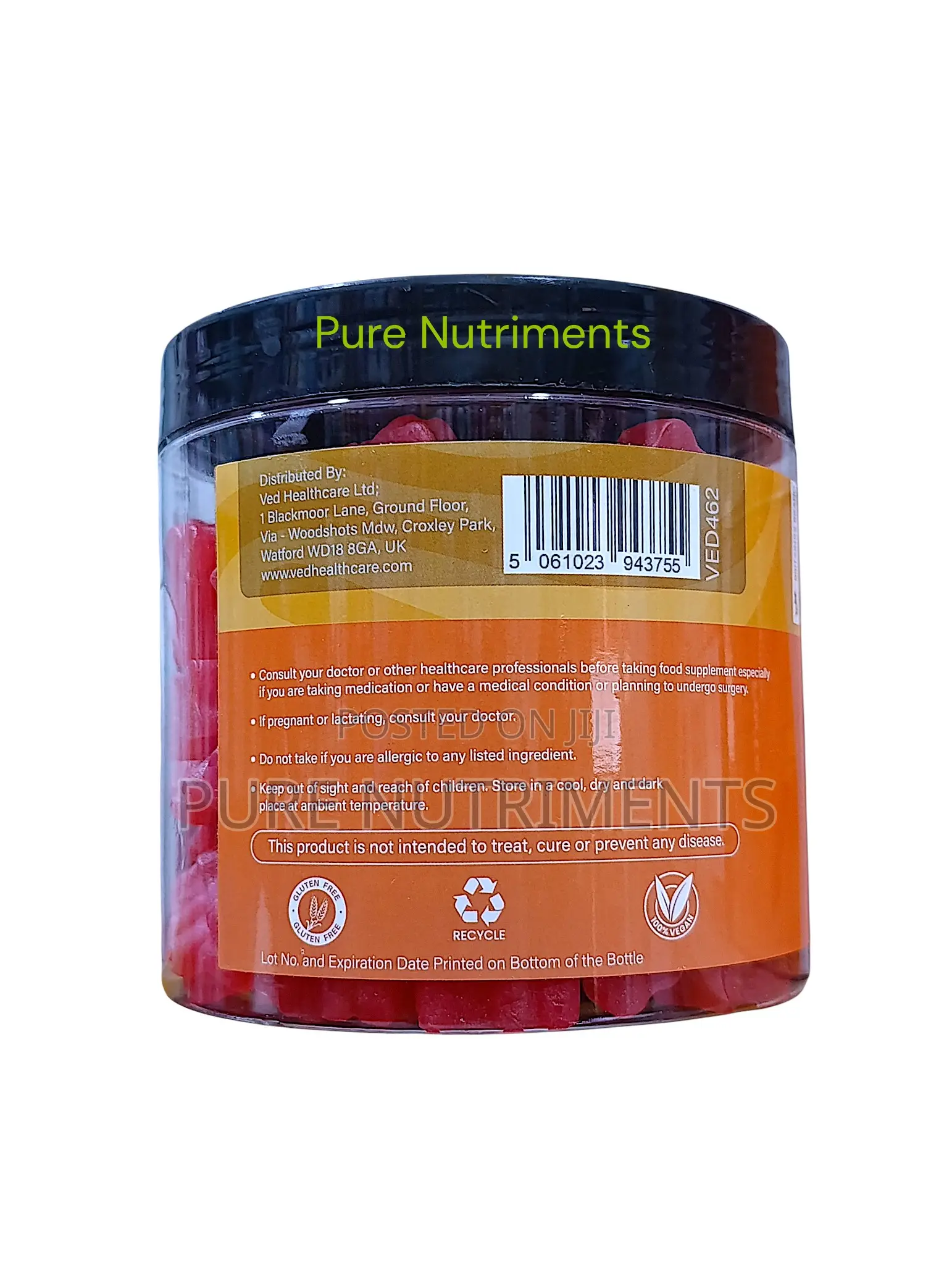 Ved Iron Vitamin C Gummies 120 Gum–Blood Support, Energy Immunity