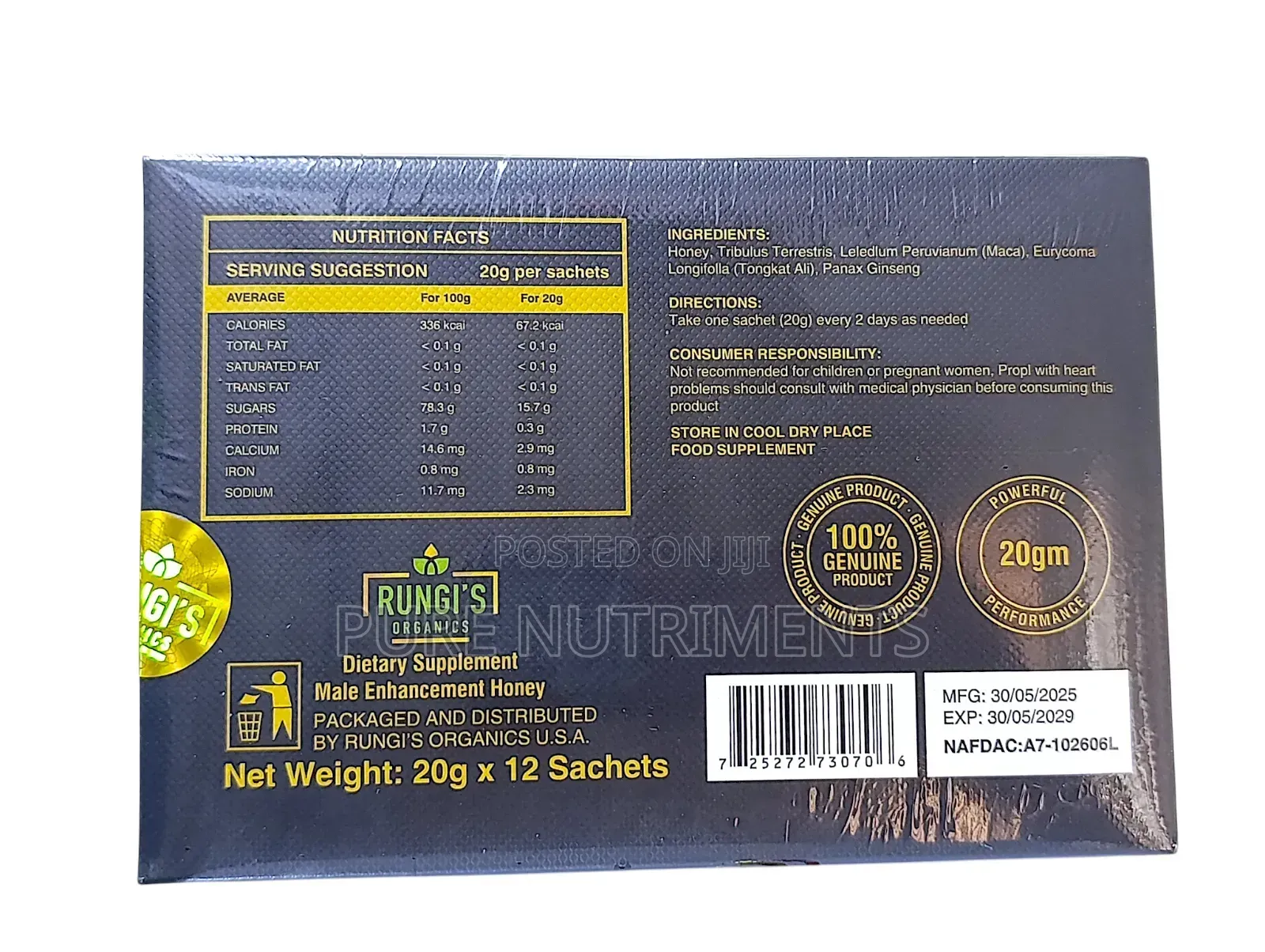 Rungi's Organics Premium Honey for Performance