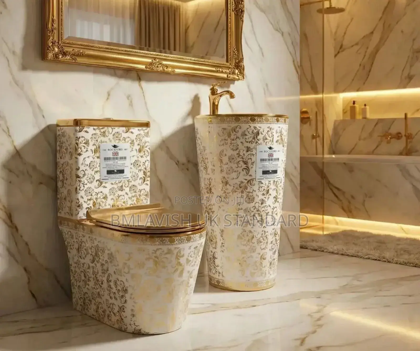 Luxury Golden Water With Basin Set