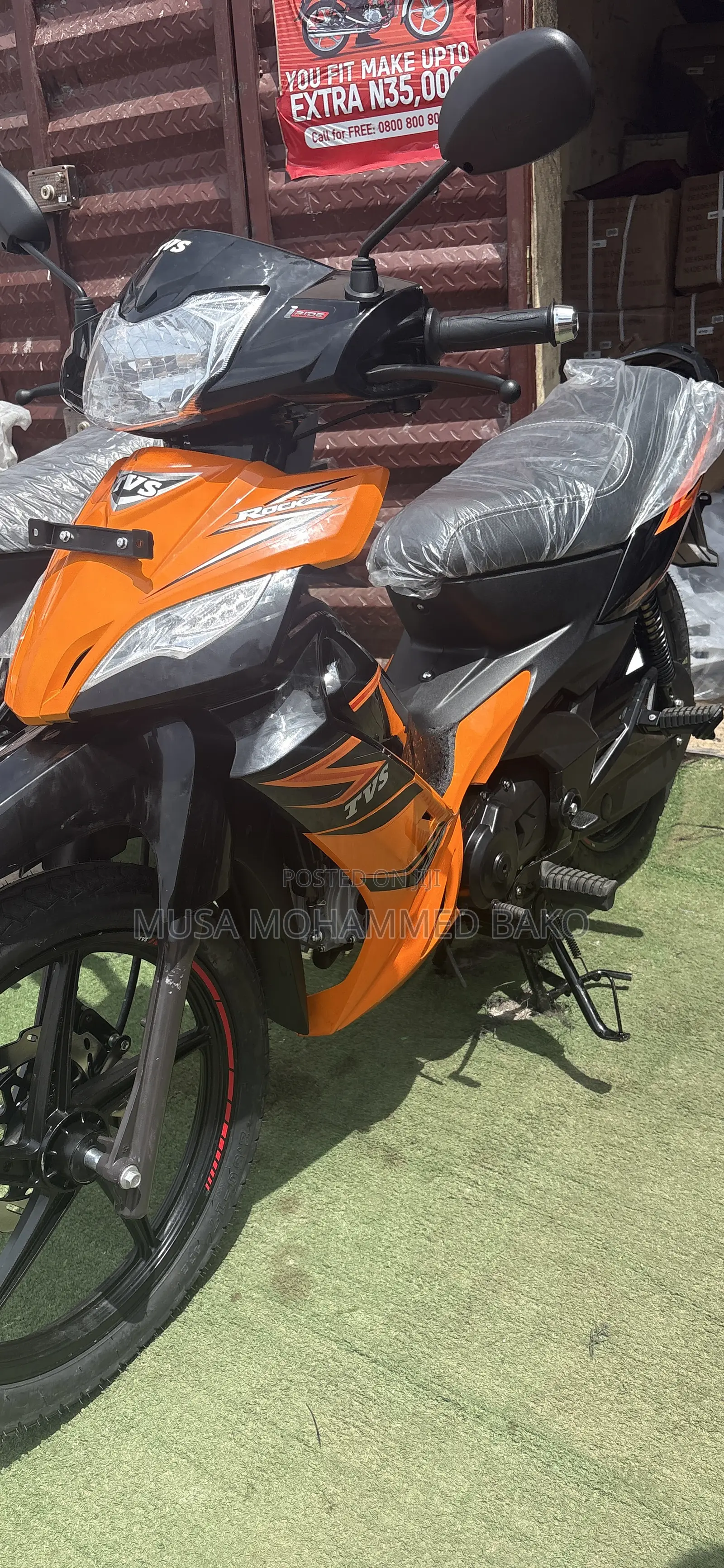 New TVS Rockz 125 2026 Orange