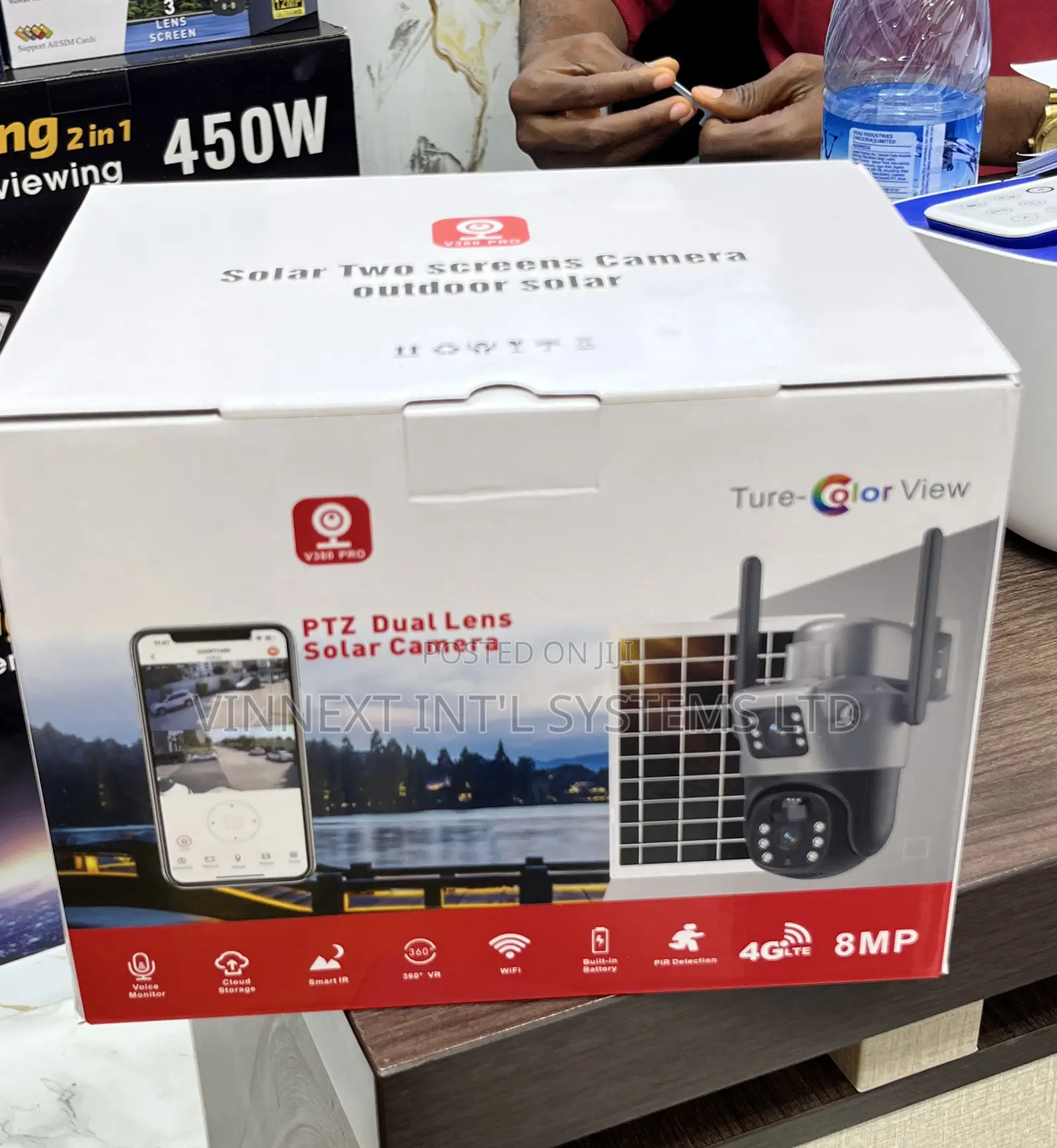 V380 Dual Lens Solar Camera