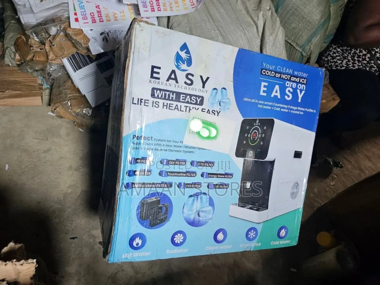 Easy Water Purifier Dispenser With Hot Cold + Ice Function