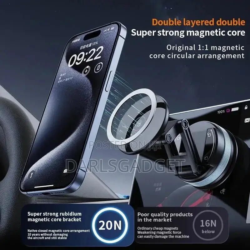 360°Magnetic Car Phone Holdervacuum Suction Dashboard Windshield Mount