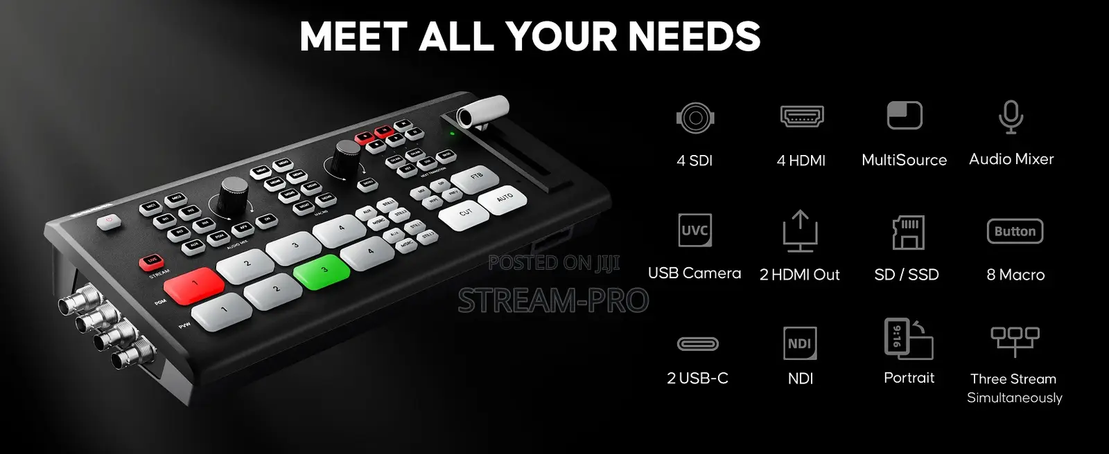 Gostream Duet: Sdi Broadcast Video Switcher for Live Stream Ndi|Hx