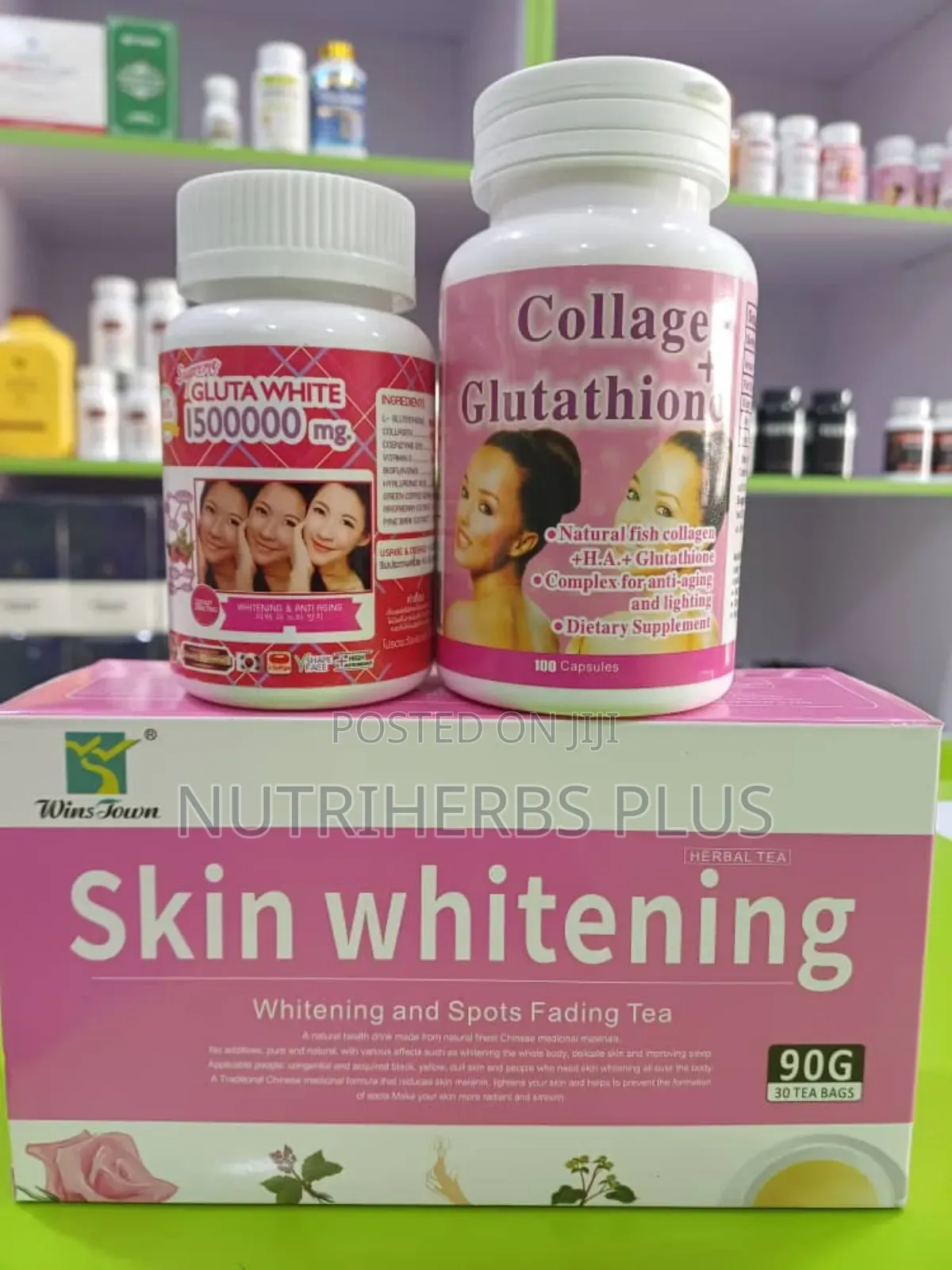 Collagen+ Glutathione+Gluta White+Skin Whitening Tea: Skin Brightening