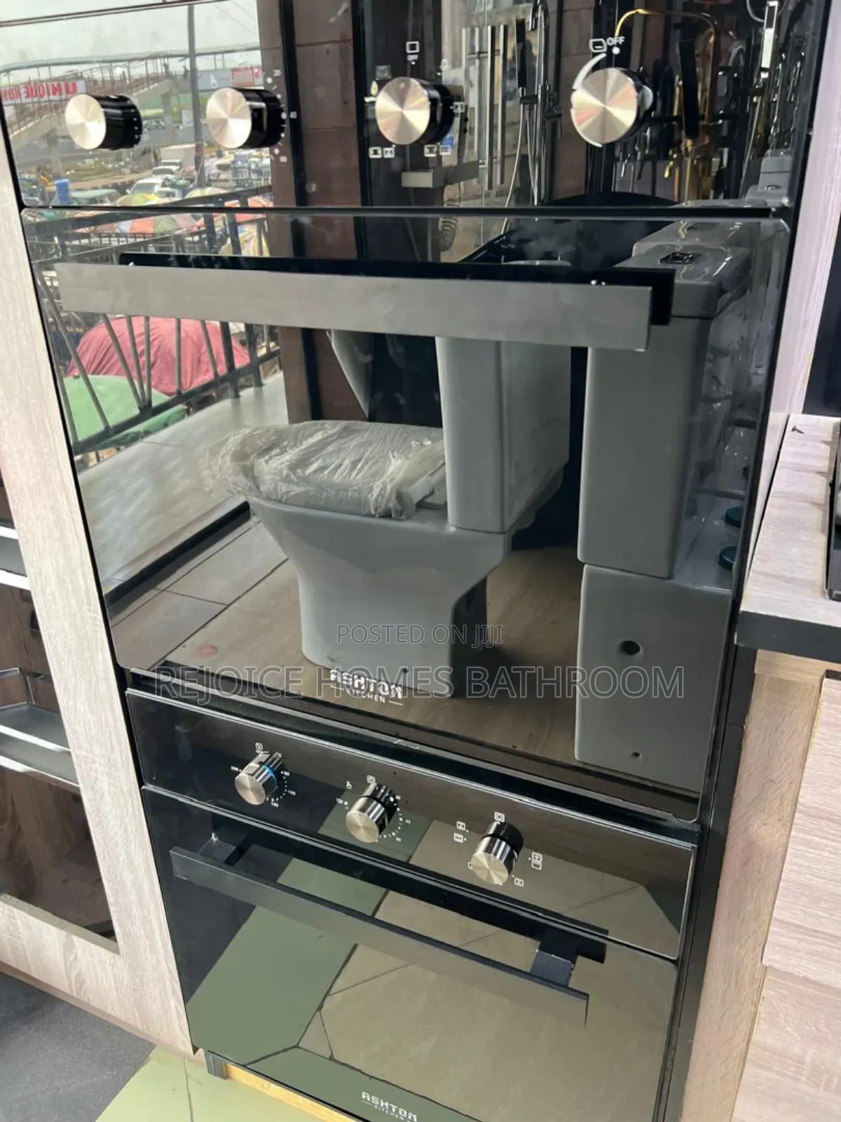 60cm Built-in Gas Electric Oven – Black Glass Finish