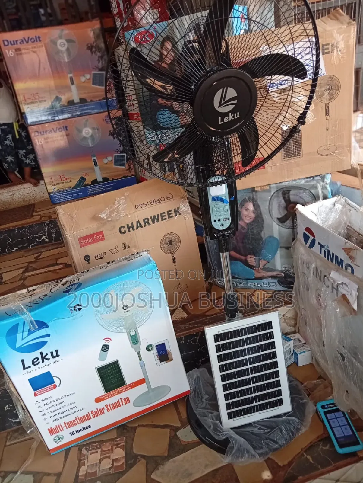 Solar and Rechargeable Fan
