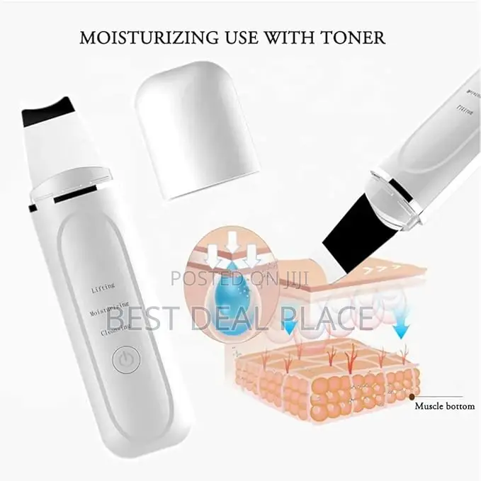 3-in-1 Facial Ultrasonic Skin Scrubber Spatula