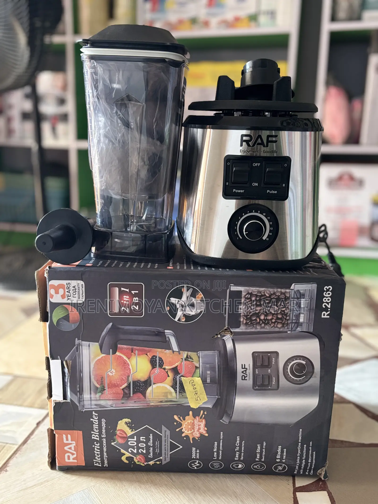 Raf 2-in-1 Electric Blender — 2600w