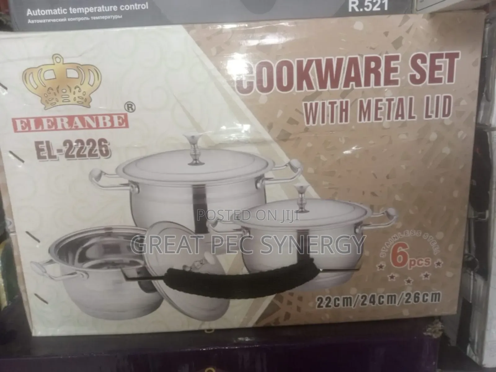 El-2226 Cookware Set With Metal Lid