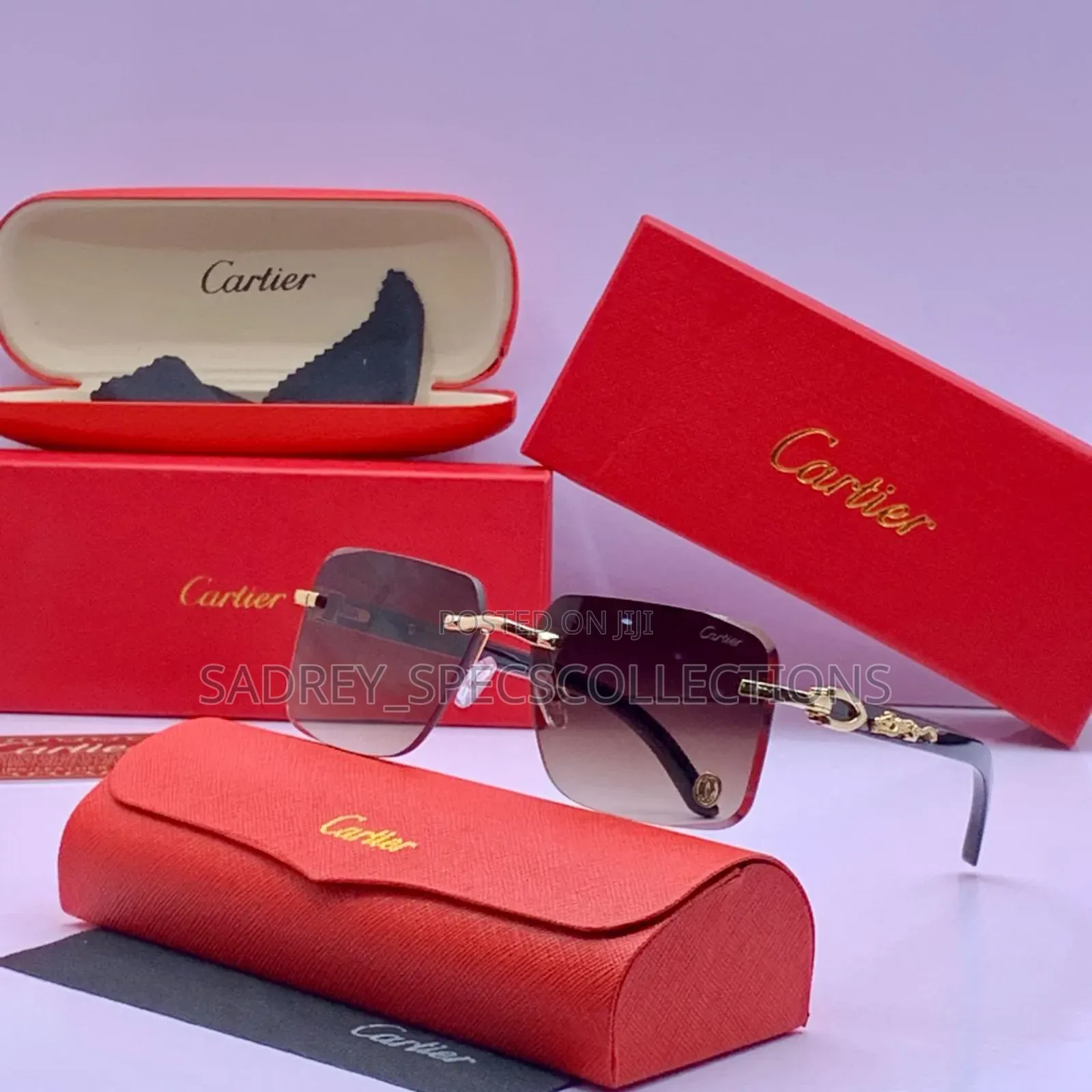 Cartier De La Ream Sunglasses Sunshades Proper Fit for Men Unisex