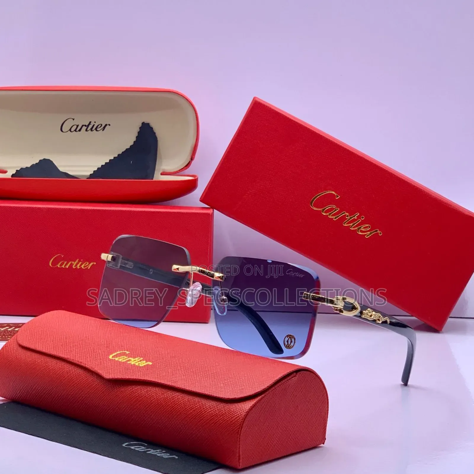 Cartier De La Ream Sunglasses Sunshades Proper Fit for Men Unisex